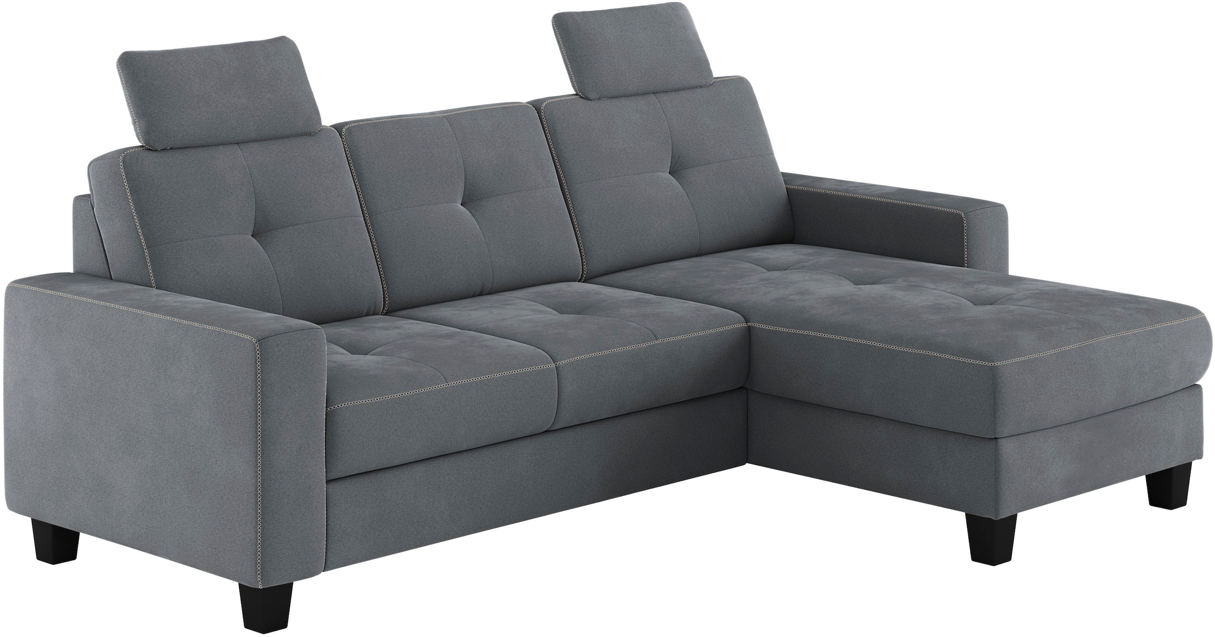 Places of Style Ecksofa »Varese«, wahlweise mit Bettfunktion und Bettkasten