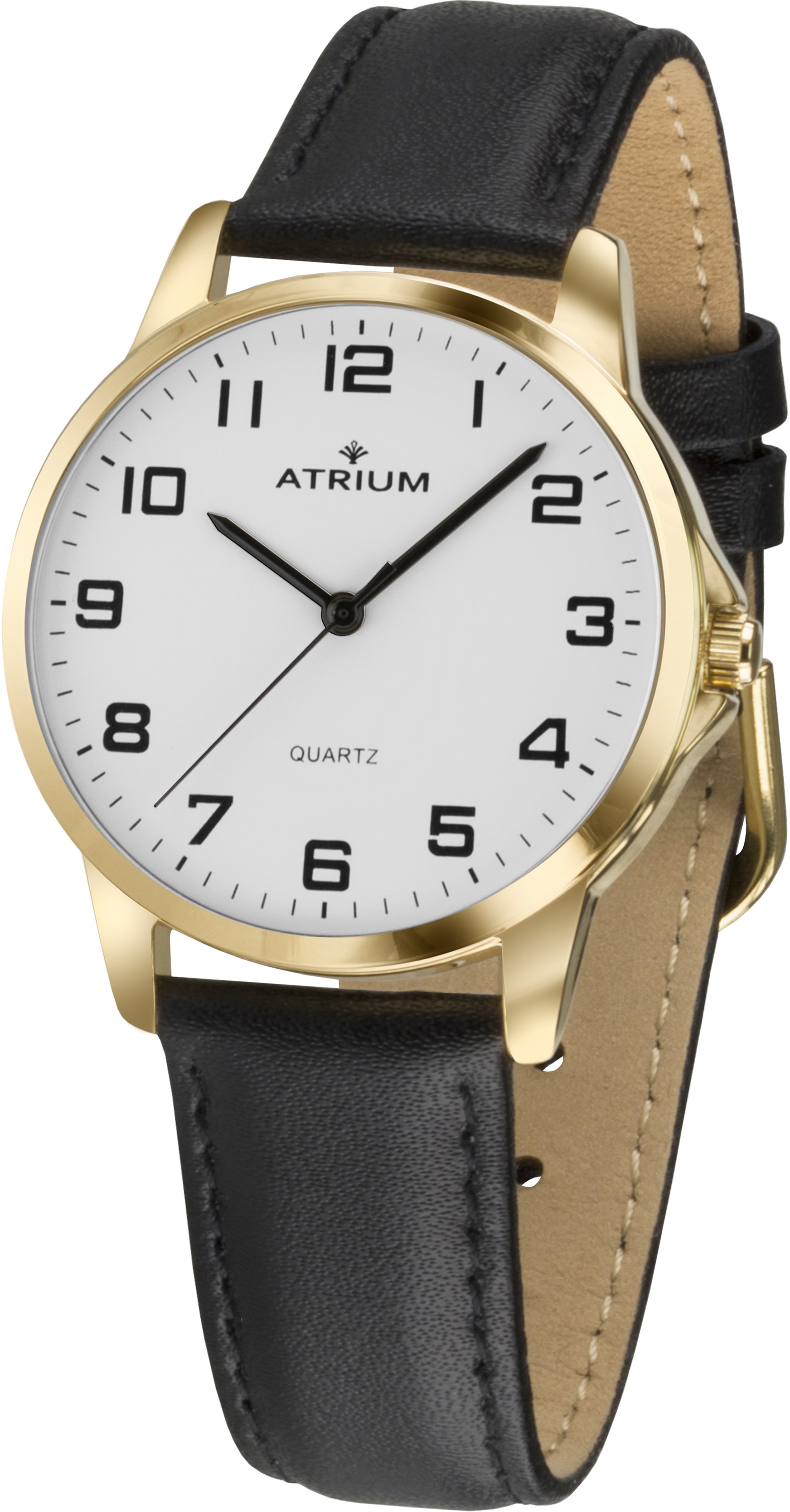 Atrium Quarzuhr Armbanduhr, Herrenuhr, Damenuhr, Lederarmband, Retro
