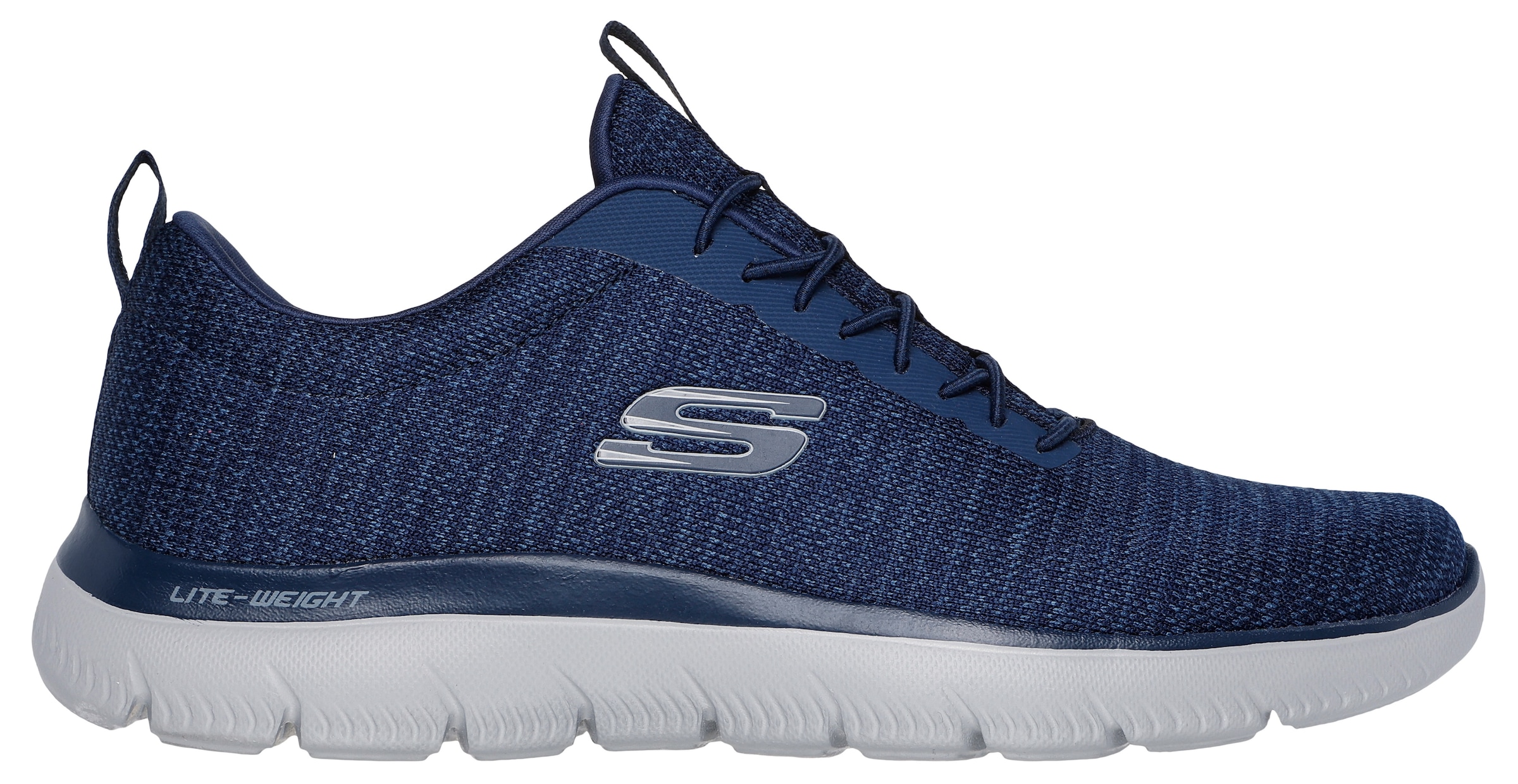 Skechers Slip-On Sneaker »SUMMITS-«, Slipper, Freizeitschuh, Halbschuh mit Elastic Schnürsenkel