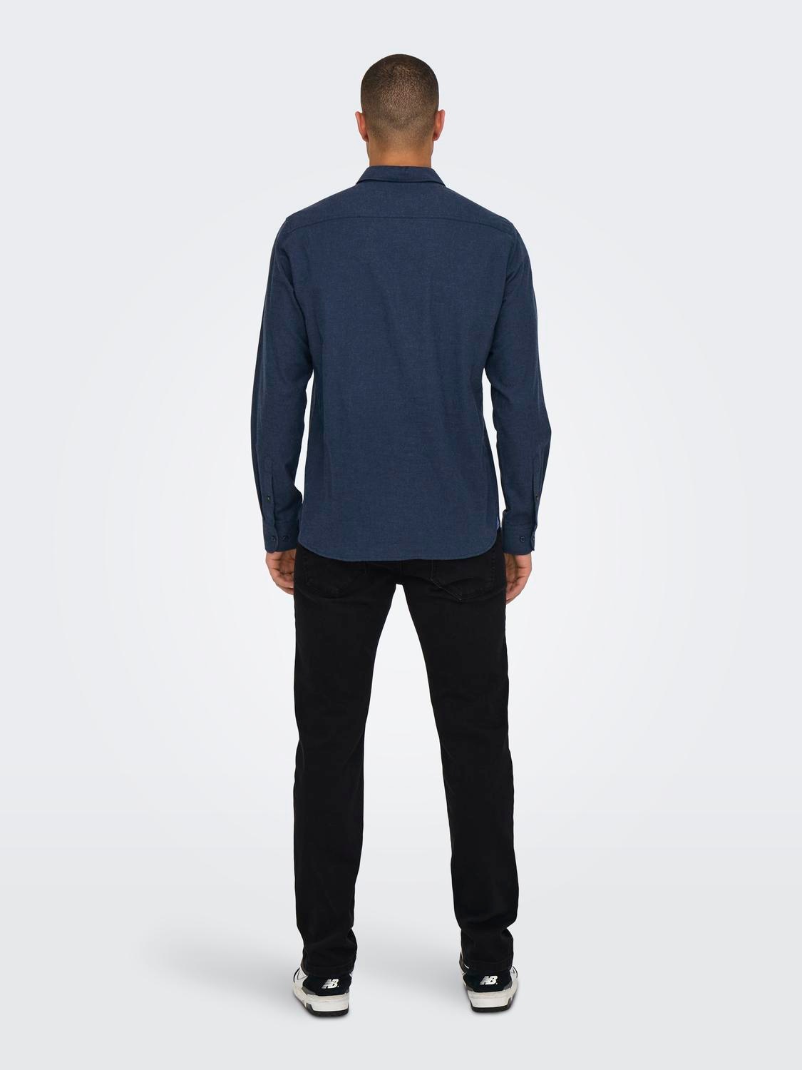 ONLY & SONS Langarmhemd »ONSROAD LIFE REG MELANGE LS SHIRT NOOS«