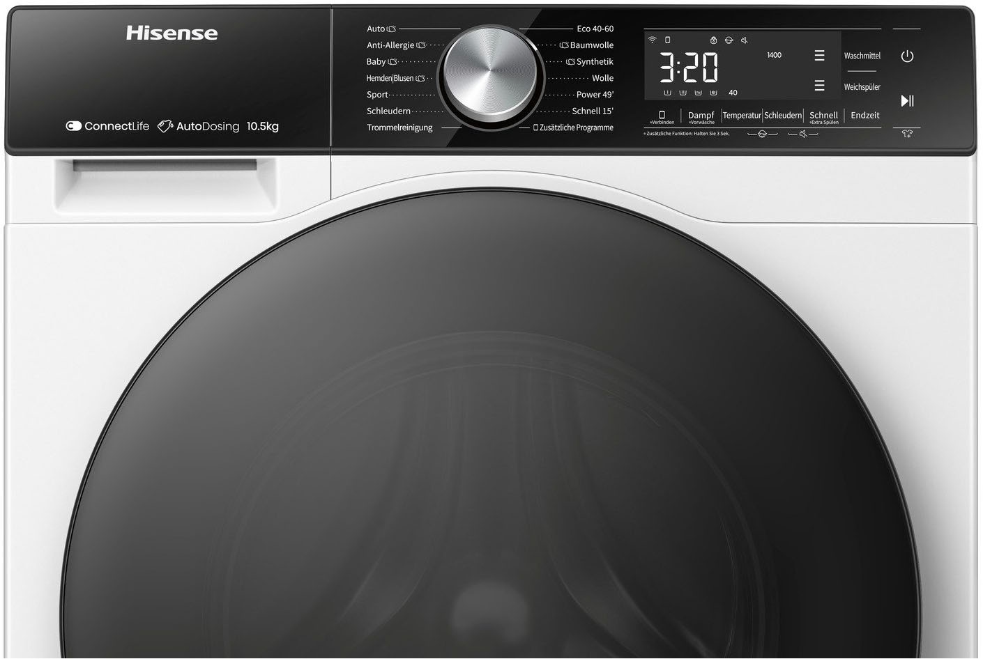 Hisense Waschmaschine »WF5S1045BW« 10,5 kg 1400 U/min AutoDosing