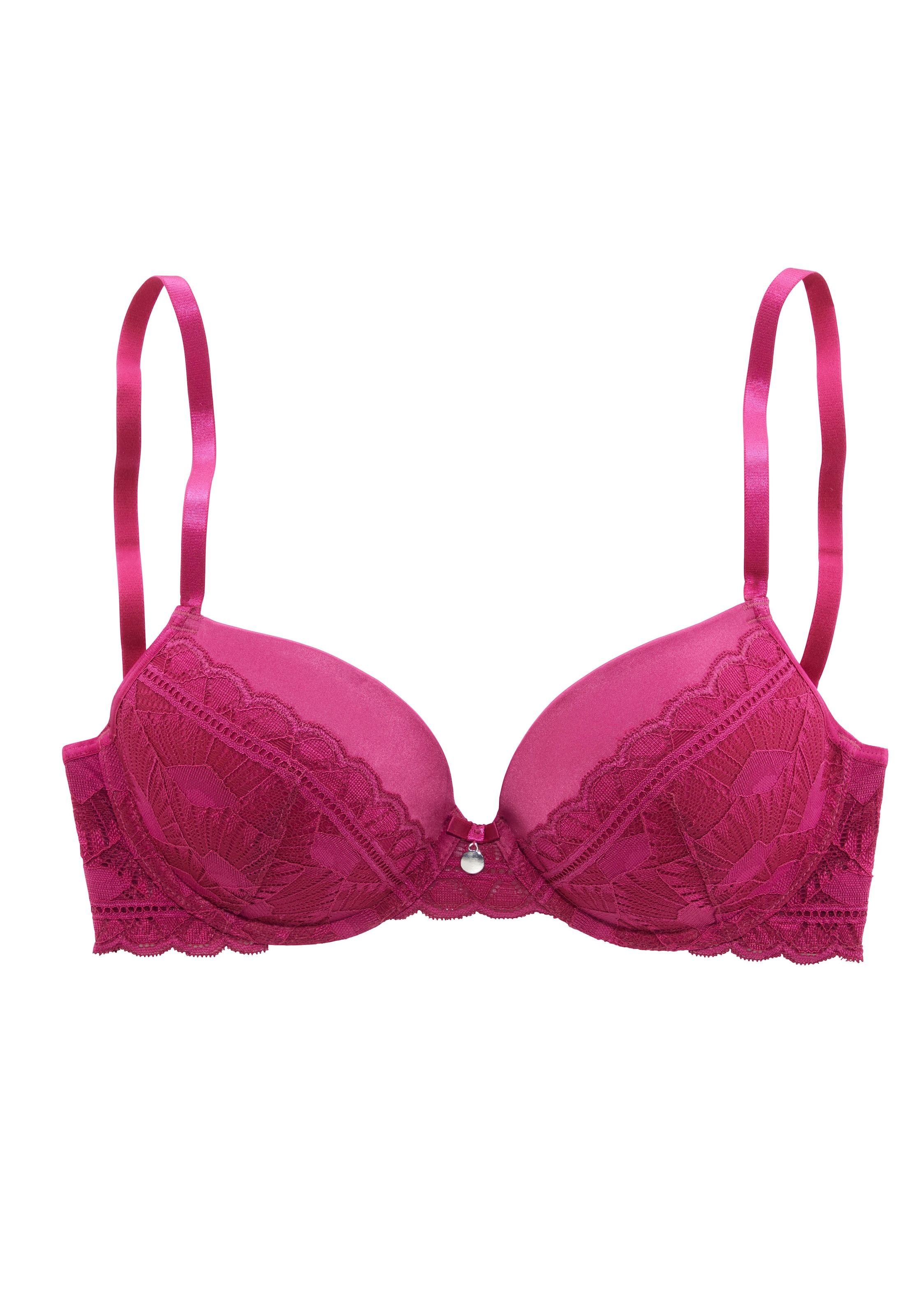 s.Oliver Push-up-BH »Adèle«, mit graphischer Spitze und Metallaccessoire, Dessous