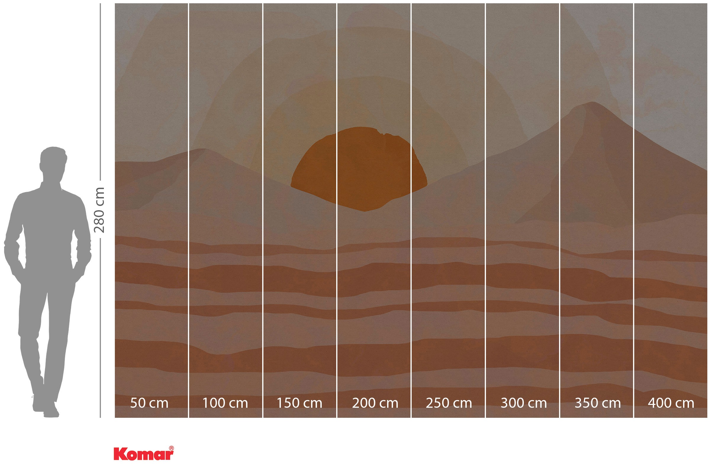 Komar Vliestapete »Digitaldruck Vlies - Sabbia - Größe 400 x 280 cm«, bedruckt, Wohnzimmer, Schlafzimmer