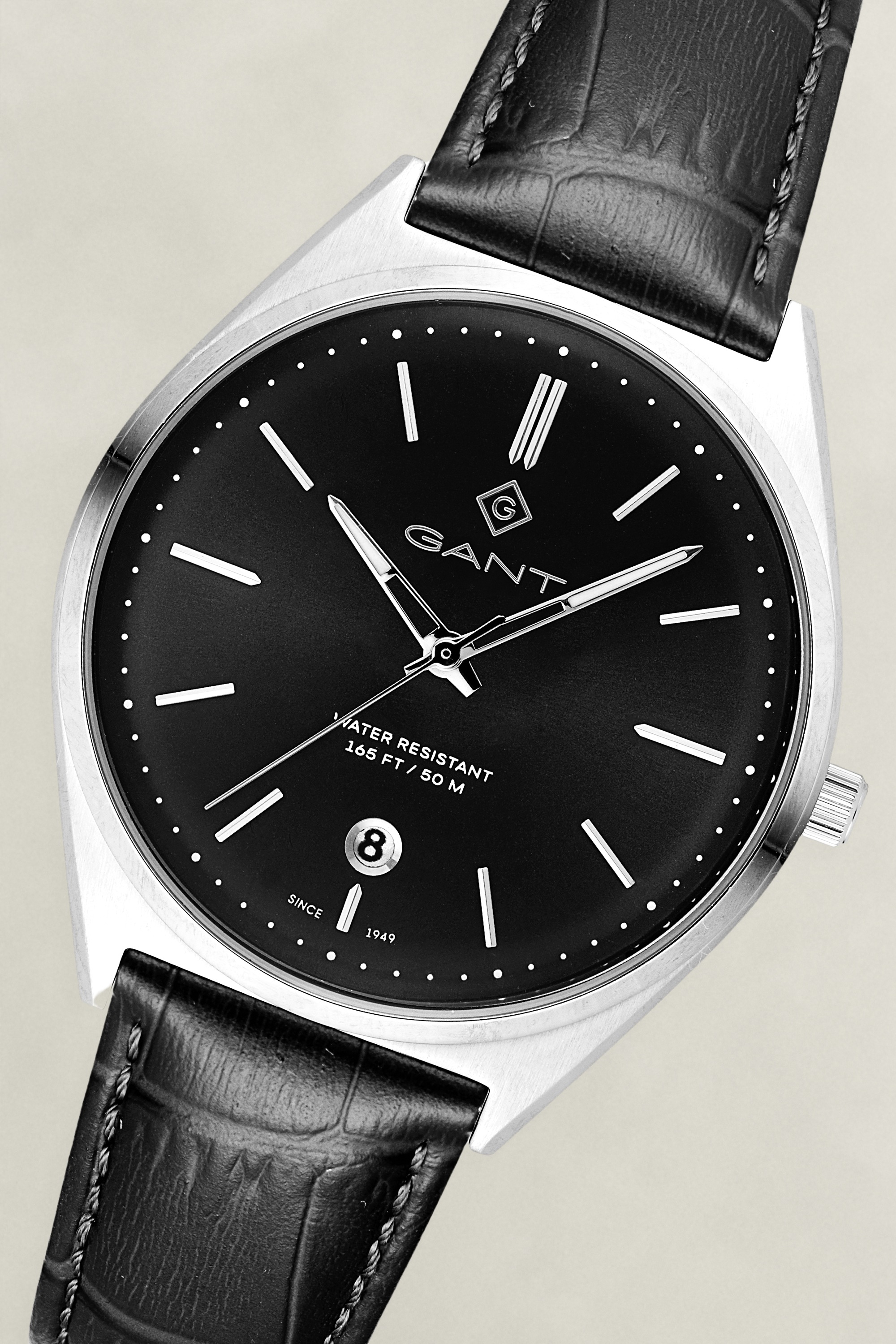 Gant Quarzuhr »Abington« Armbanduhr, Herrenuhr, Lederarmband, analog, Tag