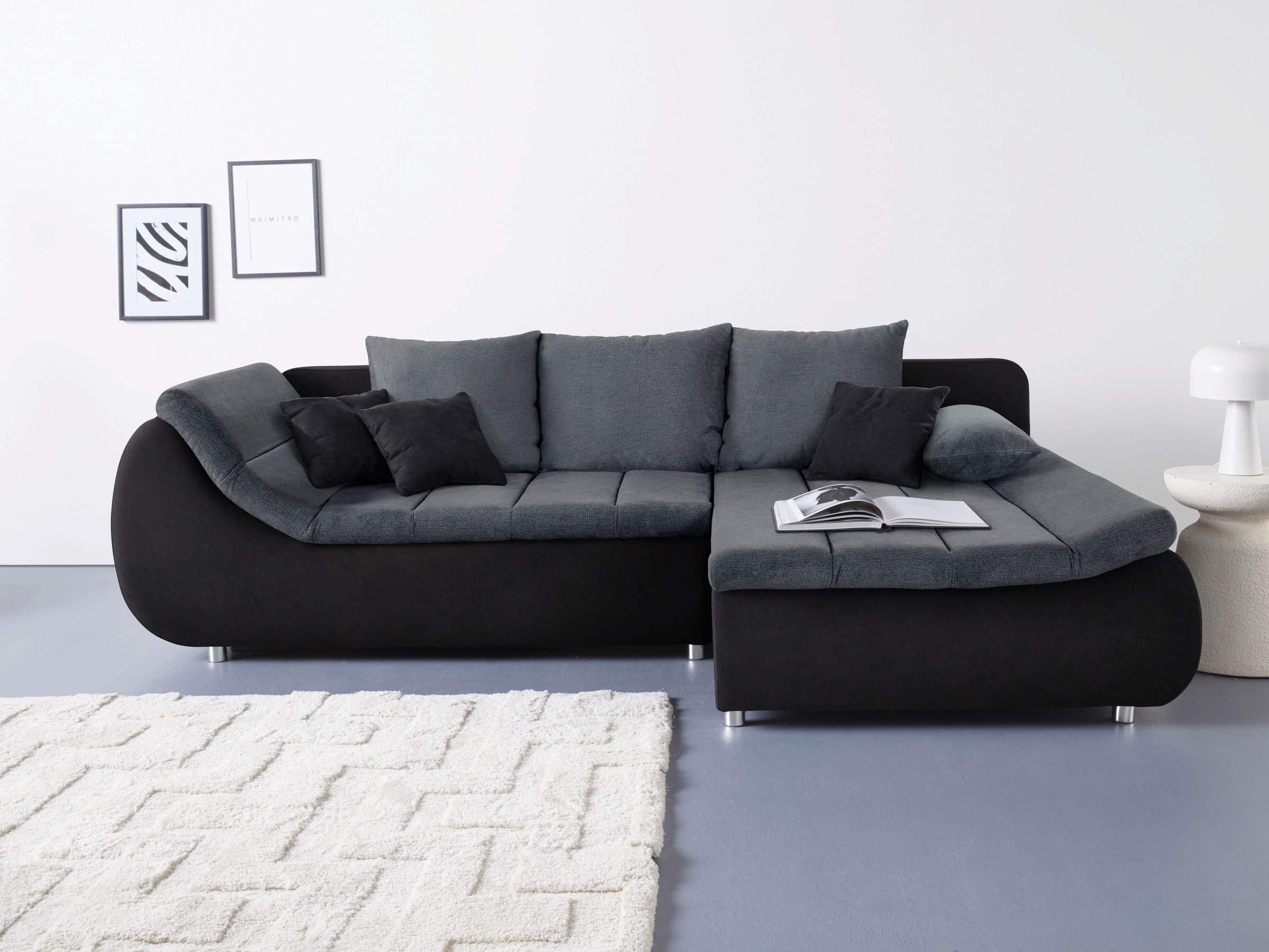 Home affaire Ecksofa »Imola, elegant und modern, aktuelle Steppung im Sitz, günstig online kaufen