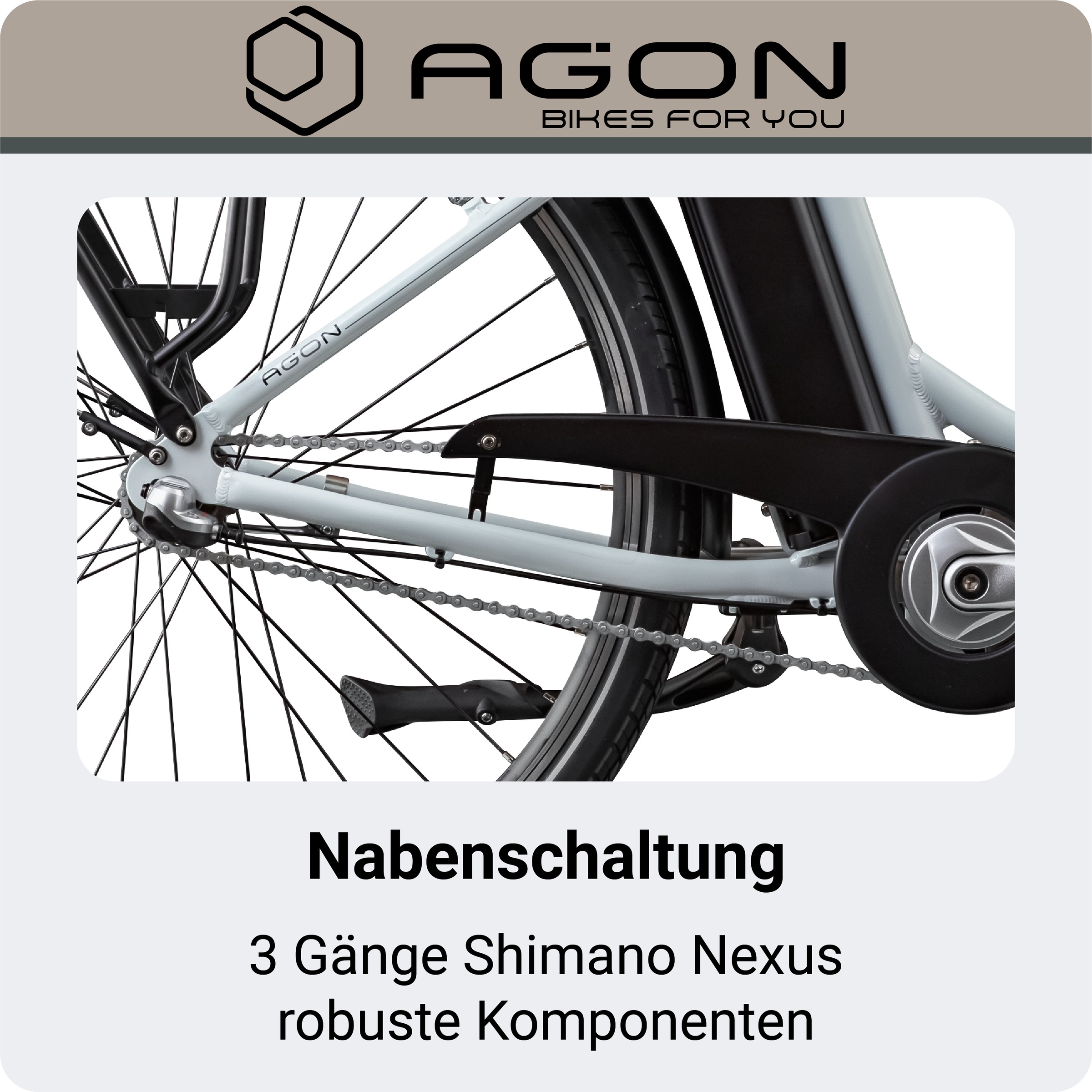 AGON »Aurora« 3 Gang Nabenschaltung Frontmotor 250 W E-Bike 26" Citybike 150-175cm Pedelec Nabenmotor Fahrrad 3 Gang Licht