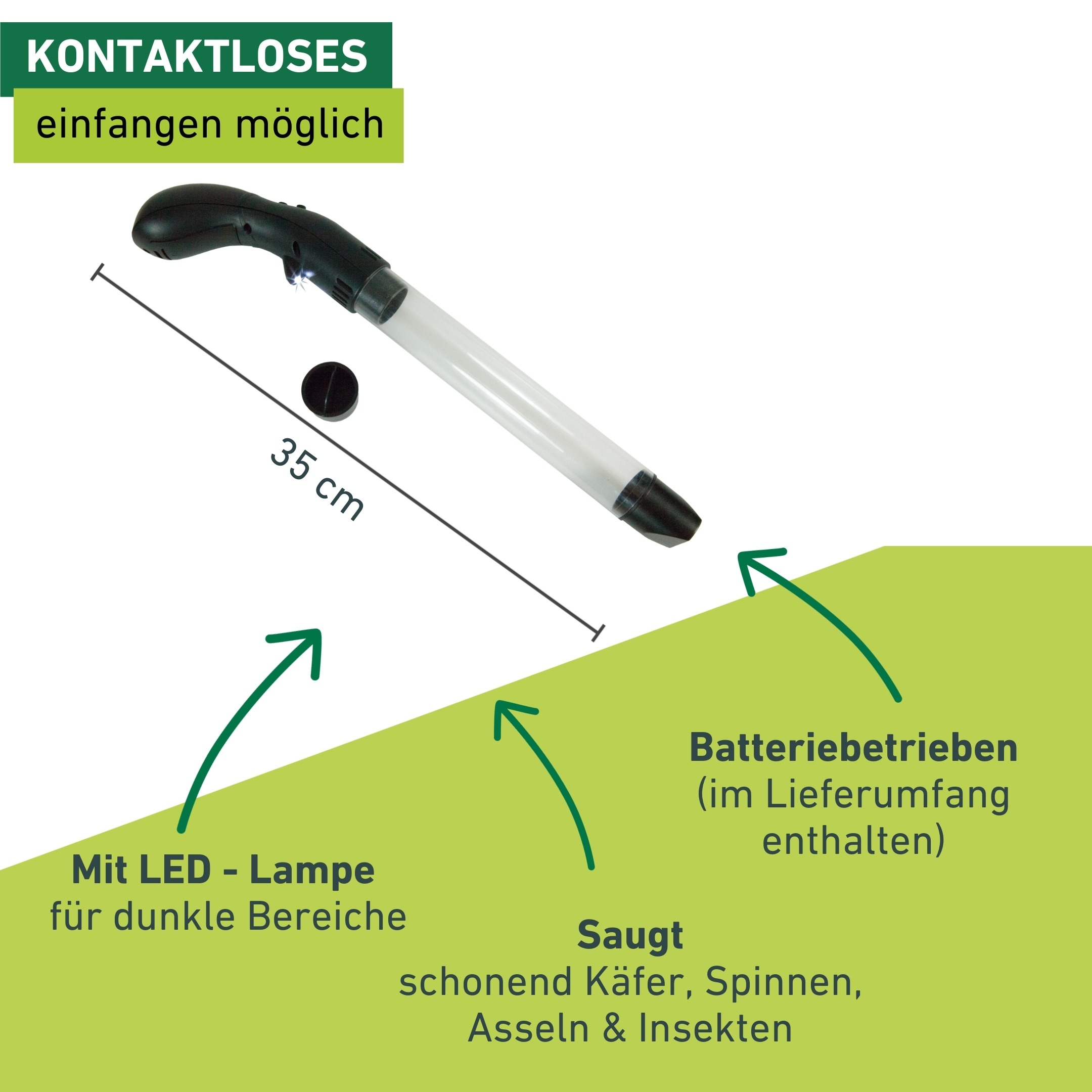 Windhager Insektenfalle »Spinnen- und Insektensauger« Insektensauger mit Led-Licht, für Indoor und Outdoor geeignet