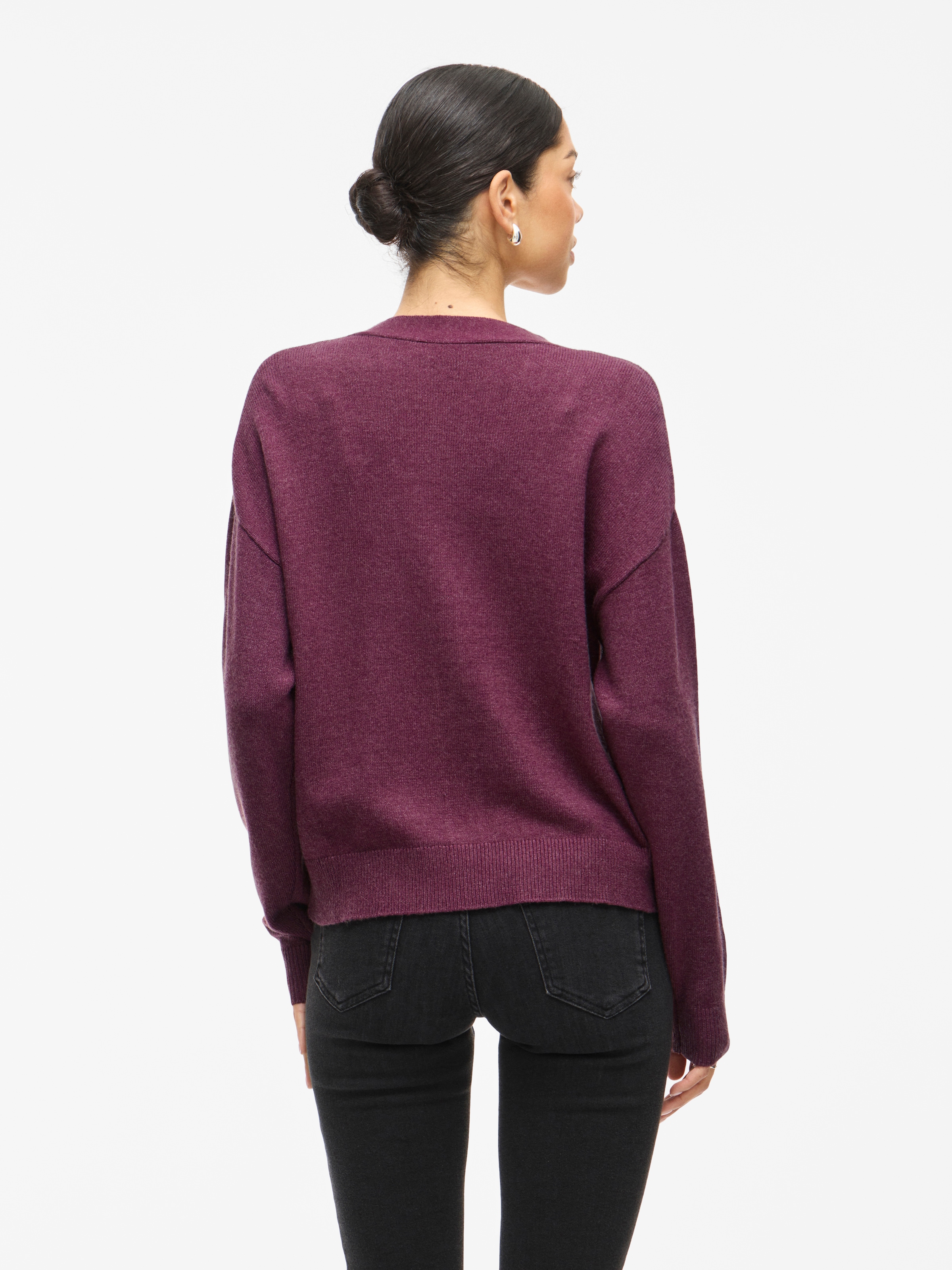Vila Strickjacke »VIRIL V-NECK KNIT CARDIGAN - NOOS« Materialmix, regular fit
