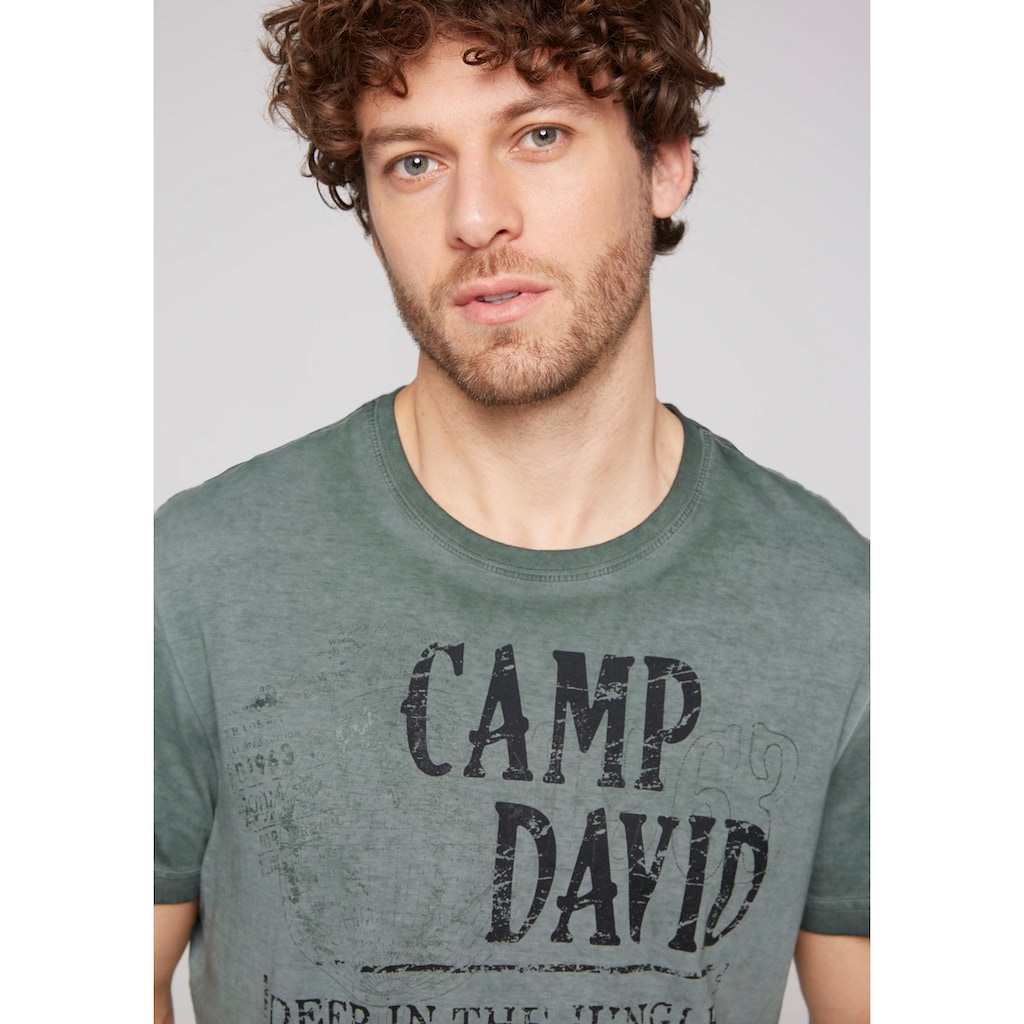 CAMP DAVID T-Shirt, mit Seitenschlitzen
