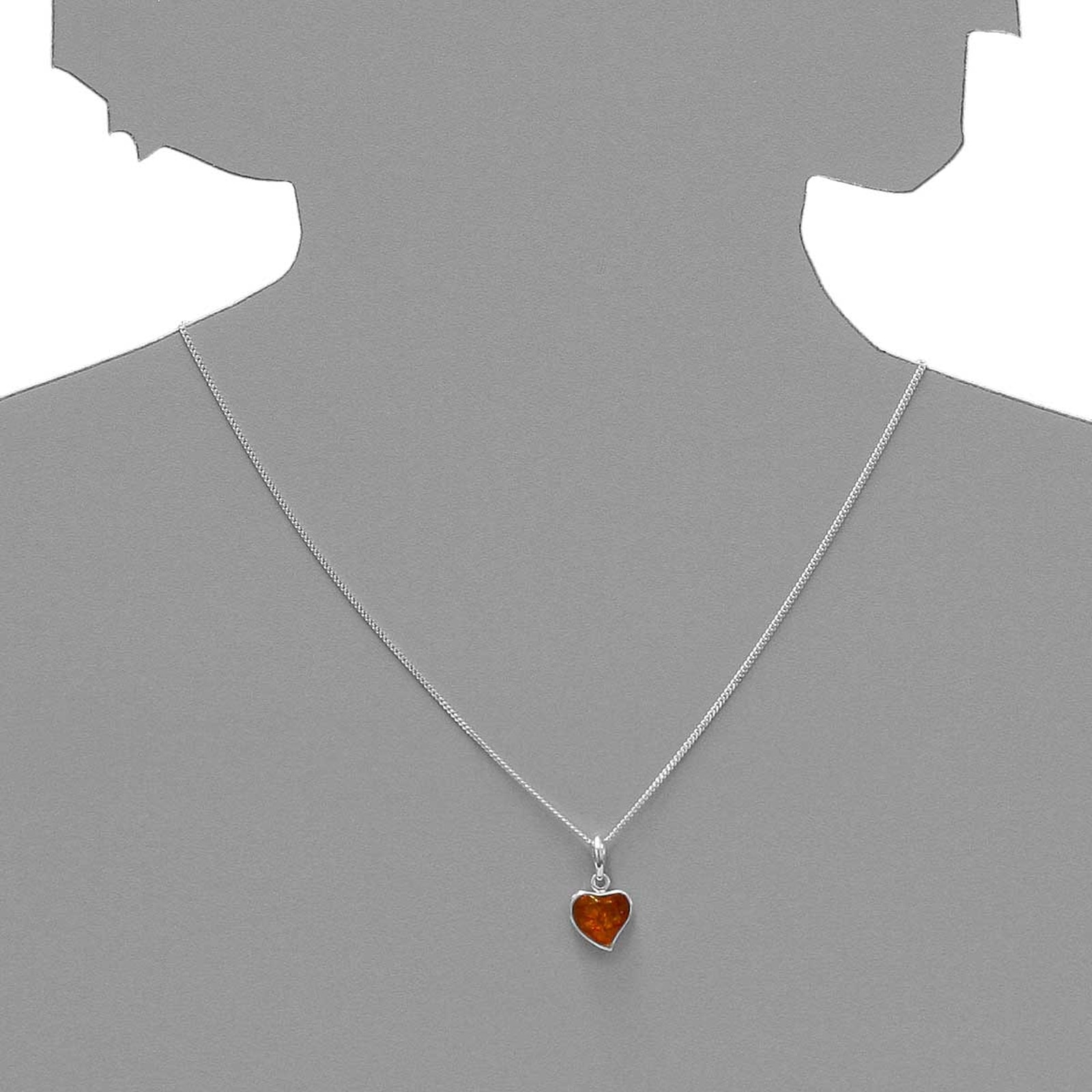 OSTSEE-SCHMUCK Kette mit Anhänger »Ostsee-Schmuck Kette mit Anhänger Herz Kette mit Anhänger Herz«, (2 tlg.)