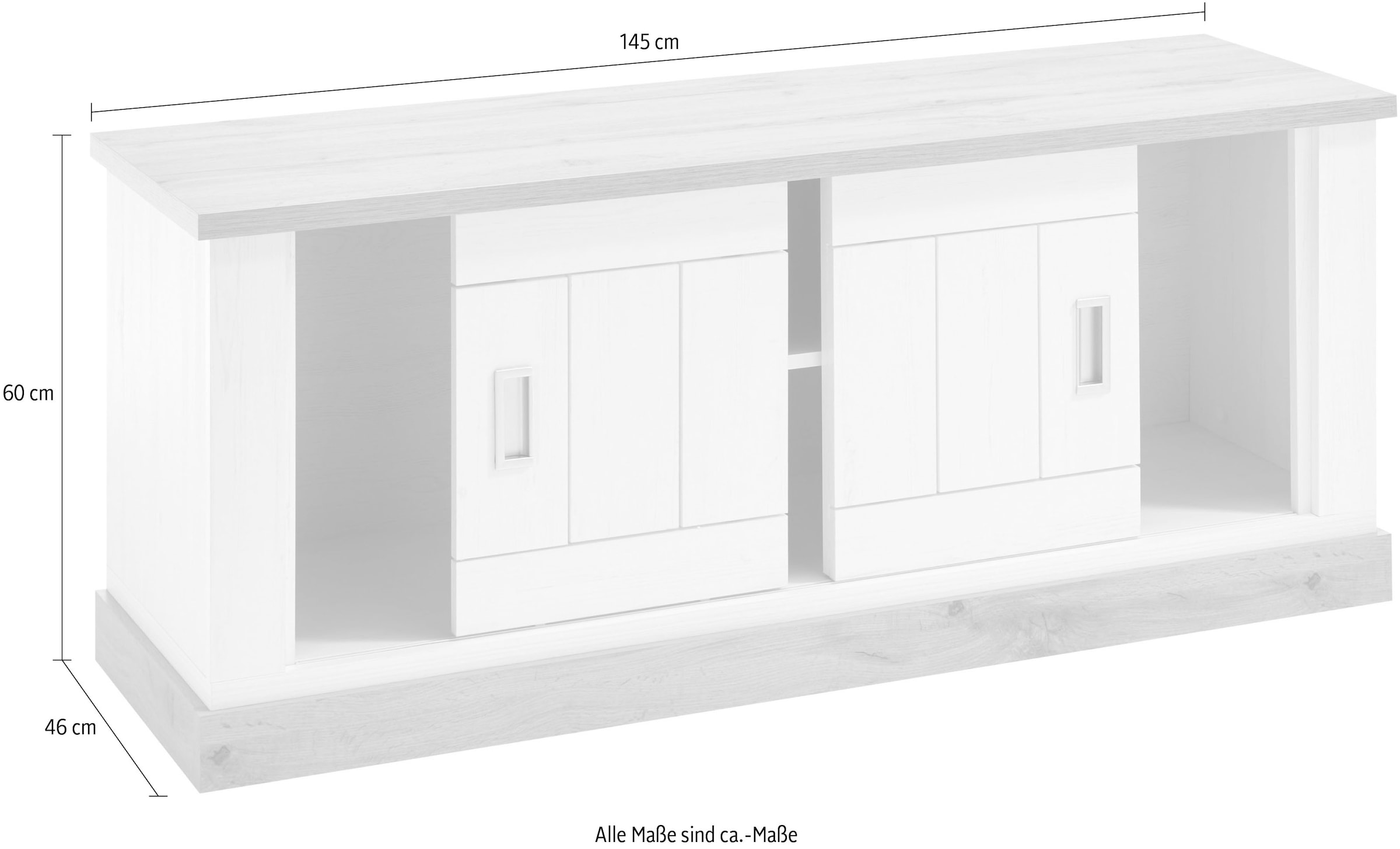 Home affaire Lowboard »ORLANDO«, Breite ca. 145 cm