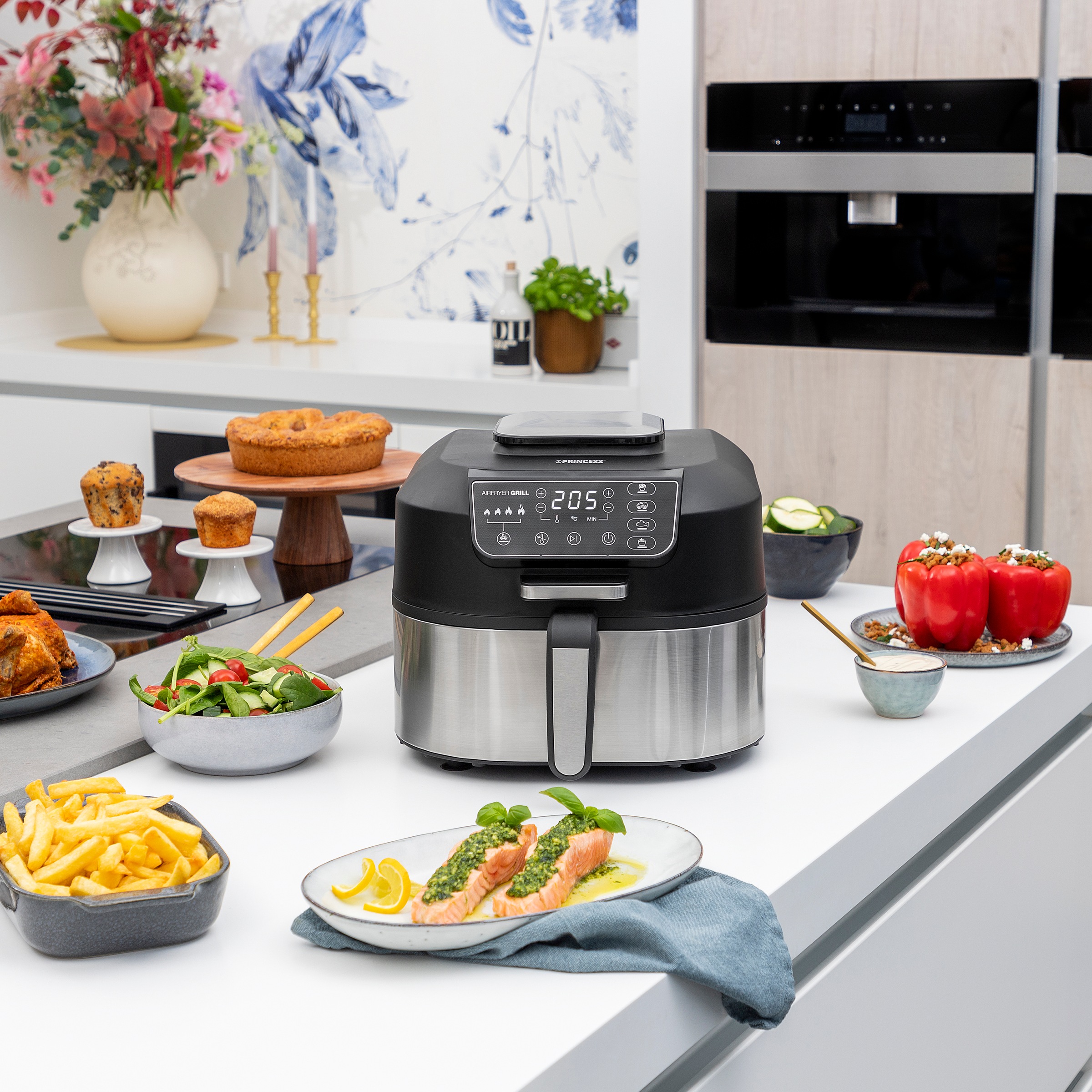 PRINCESS Heißluftfritteuse »182092 Airfryer Grill – 2-in-1 Heißluftfritteus günstig online kaufen