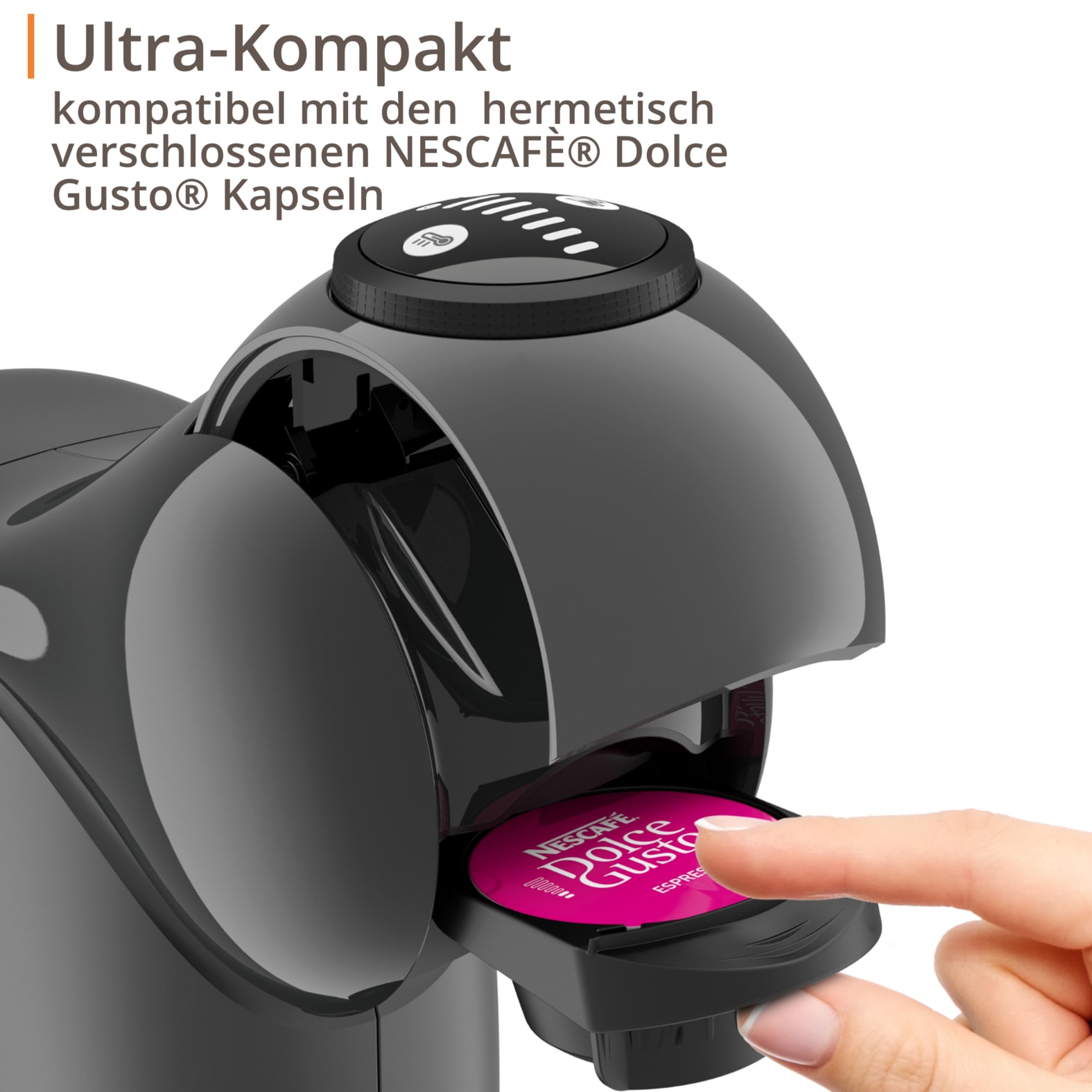 NESCAFÉ® Dolce Gusto® Kapselmaschine »KP243B Genio S, 15 Bar, ultra-kompakt, Hochdruck«