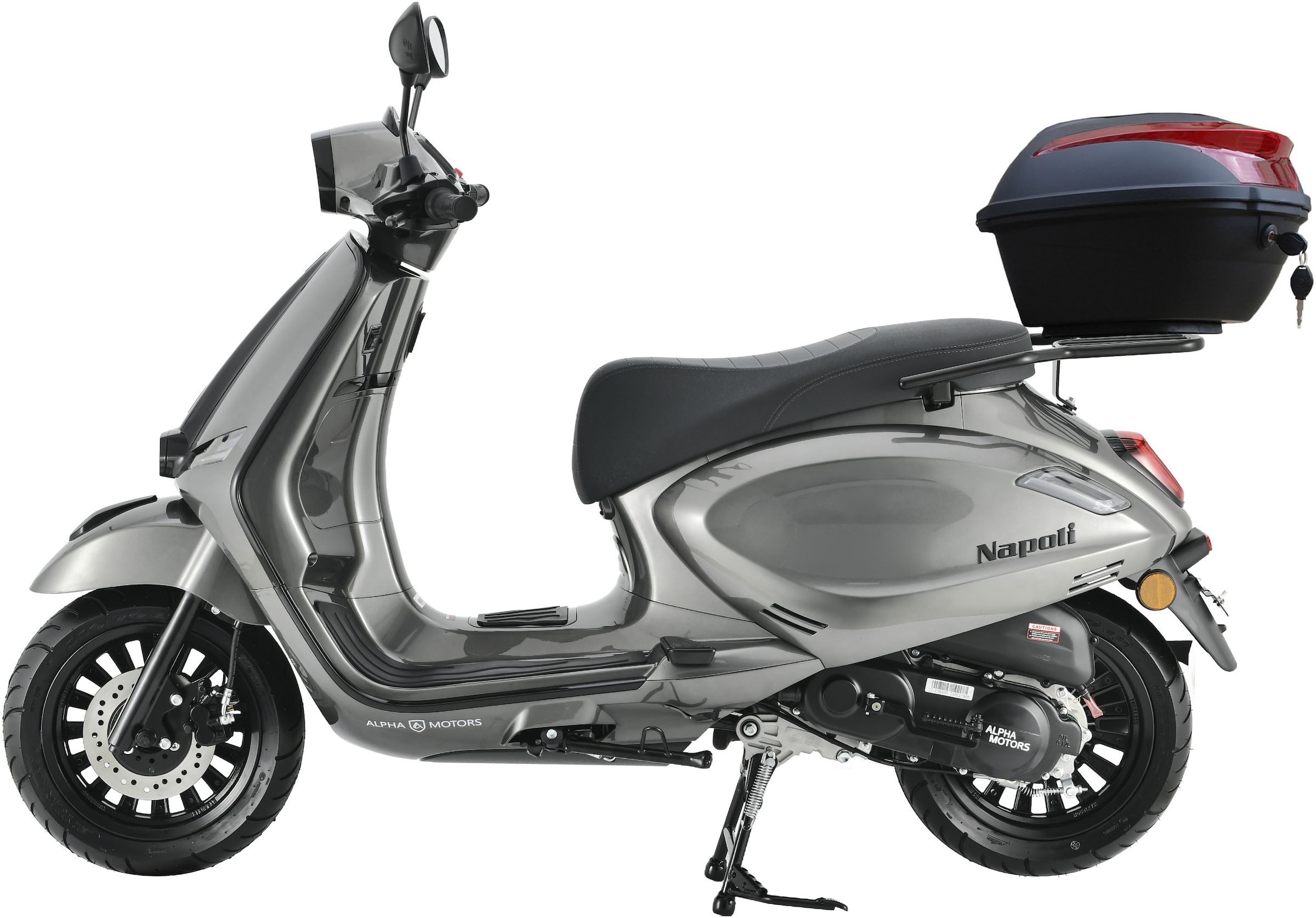 Alpha Motors Motorroller »Napoli 50 ccm 45 km/h EURO 5 (mit/ohne Topcase)«, 50 cm³, 45 km/h, Euro 5, 3,26 PS