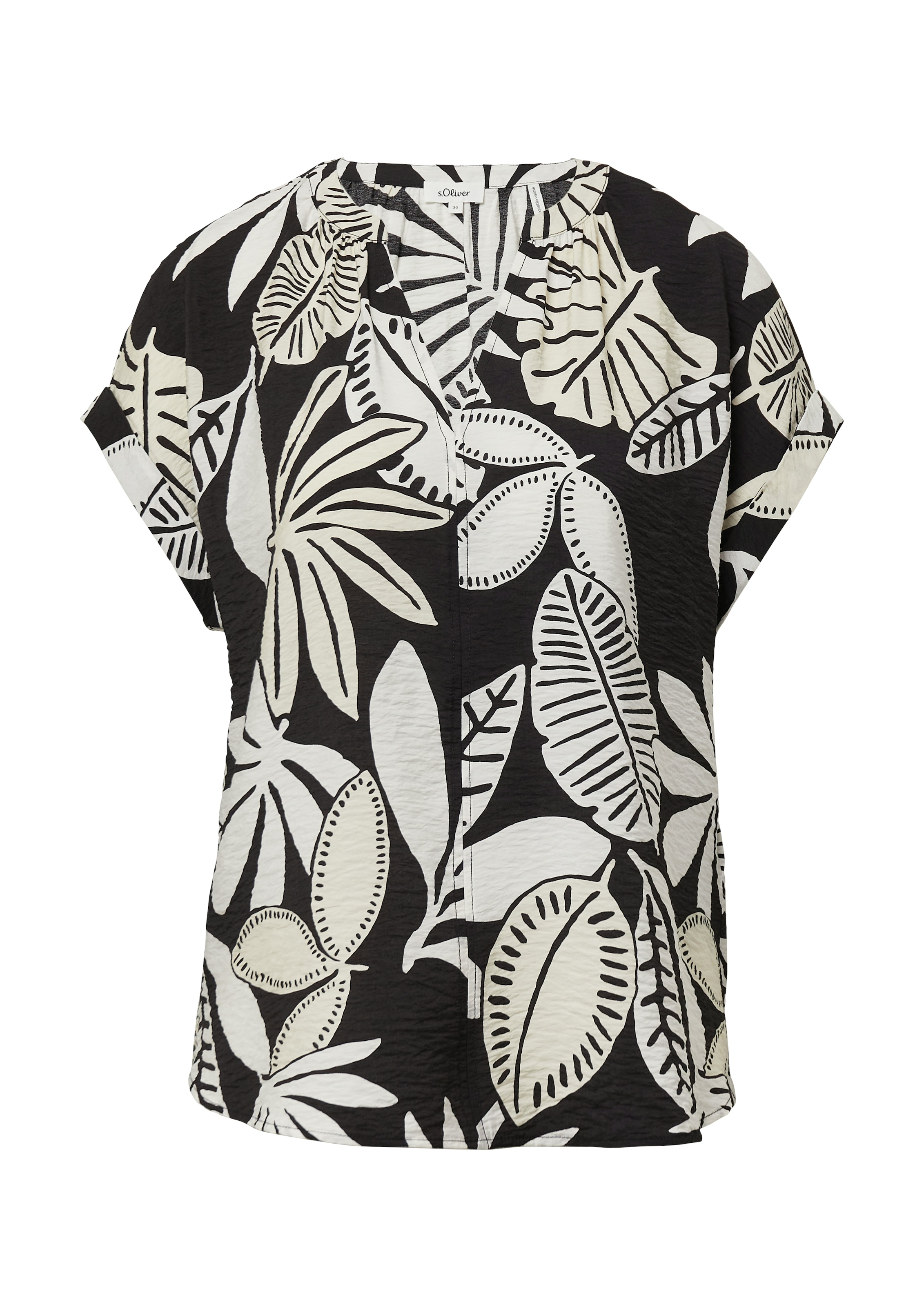 s.Oliver Druckbluse, mit Raff-Details