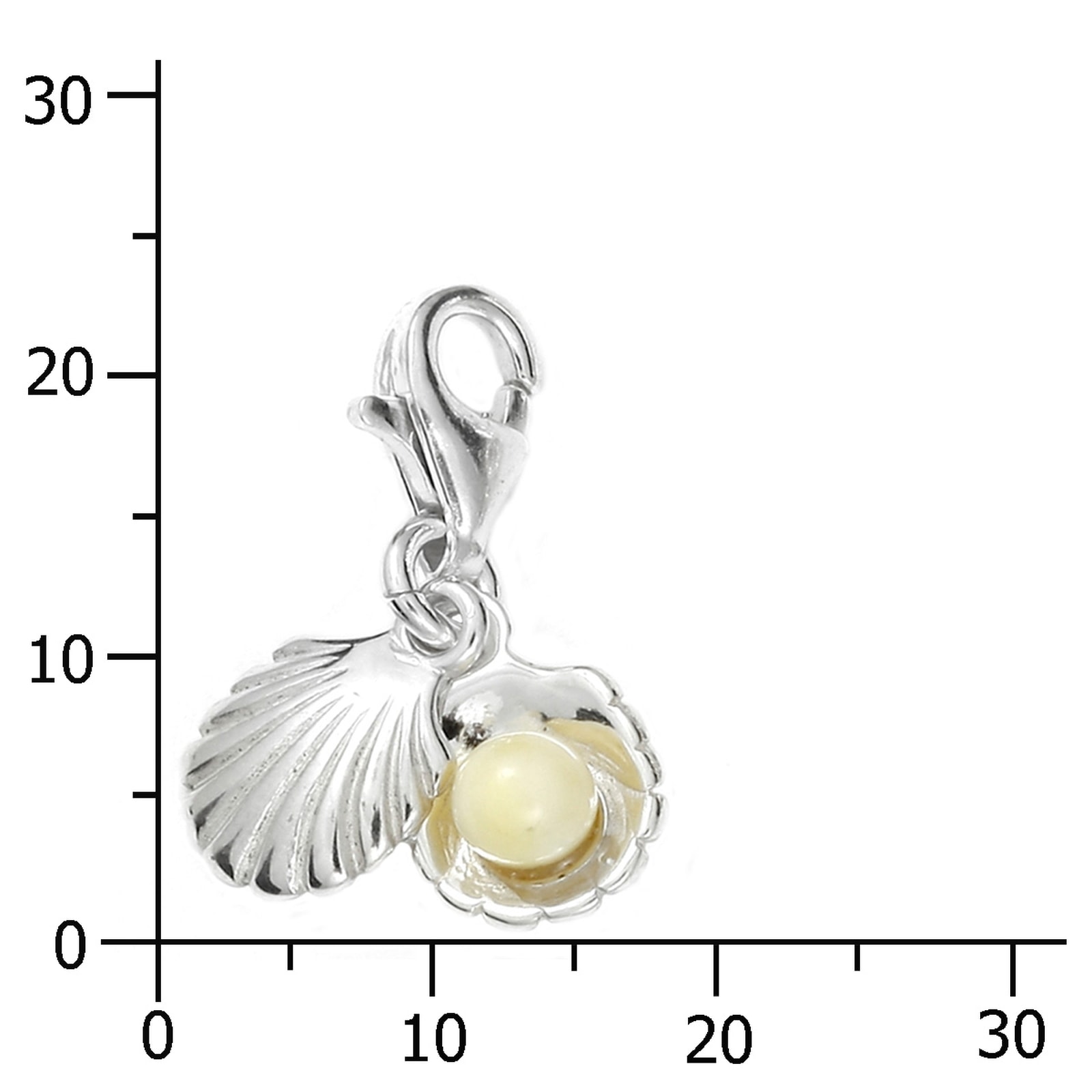 OSTSEE-SCHMUCK Kettenanhänger »Ostsee-Schmuck Charm-Einhänger Muschel Charm-Einhänger Muschel« 1 Stk. tlg.