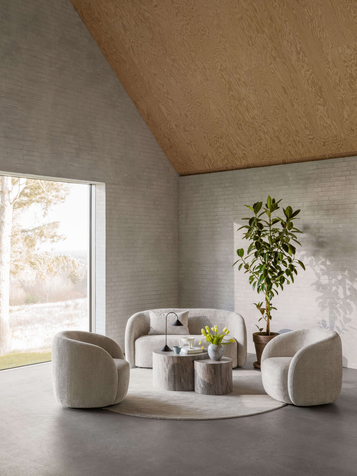 ACTONA GROUP Polsterstuhl »Loungestuhl« () Stuhl, beige, drehfunk, 81x83x76