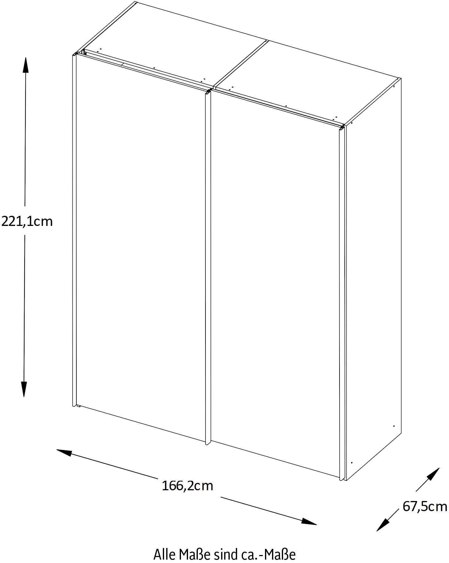STAUD Schwebetürenschrank »Includo, Made in Germany« Mit vier verschiedenen Ausstattungsvarianten