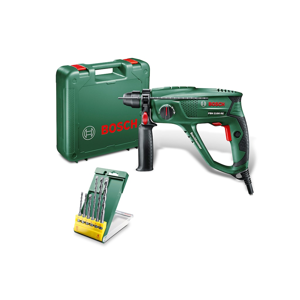 Bosch Home & Garden Bohrhammer »PBH 2100 RE«, inkl. 6-tlg. Bohrer-Set