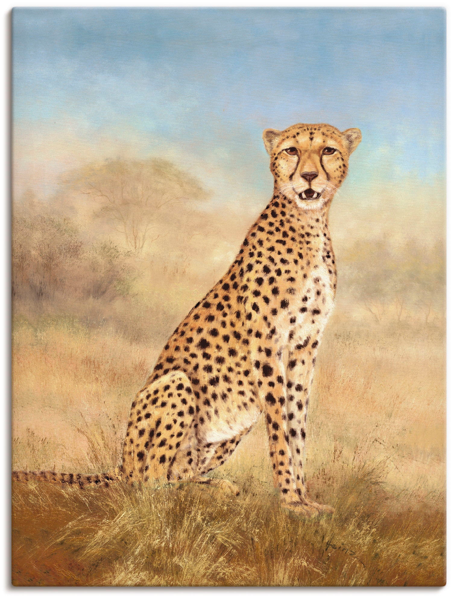 Artland Wandbild »Gepard Savanne«, Wildtiere, (1 St.), als Alubild, Outdoor günstig online kaufen