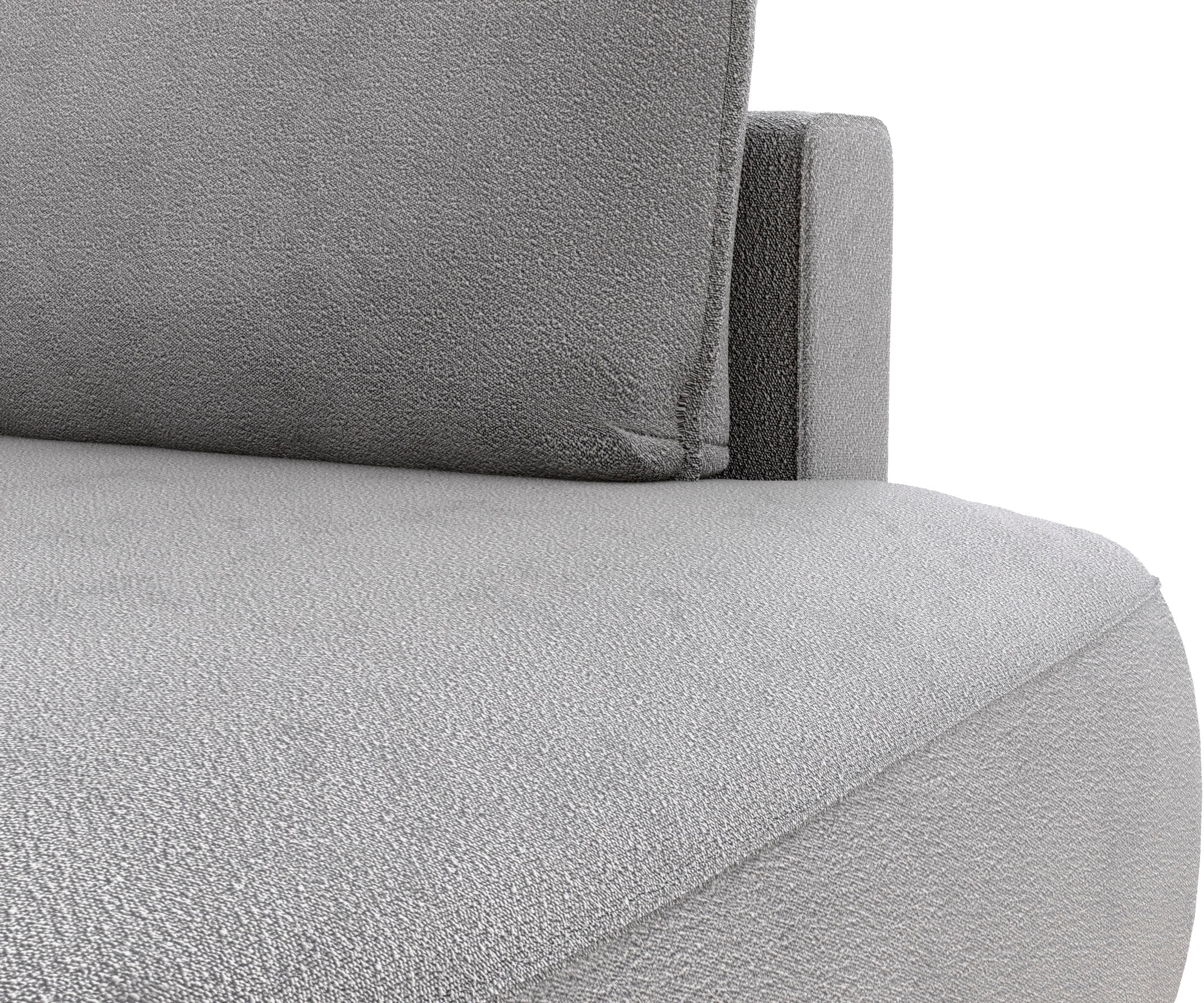 TRENDMANUFAKTUR Ecksofa »Fordon II, Schlafsofa mit Bettkasten, Couch in L-Form, Breite 250 cm«, in Struktur fein LEO, haustierfreundlich, schlamm, Armlehne links
