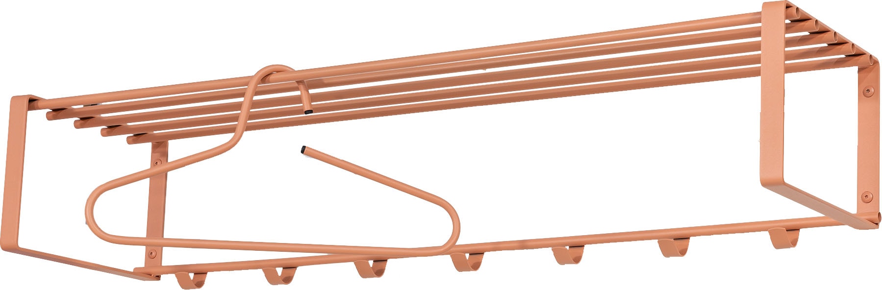 Spinder Design Garderobenleiste »REX« Wandgarderobe aus Stahl mit Hutablage günstig online kaufen