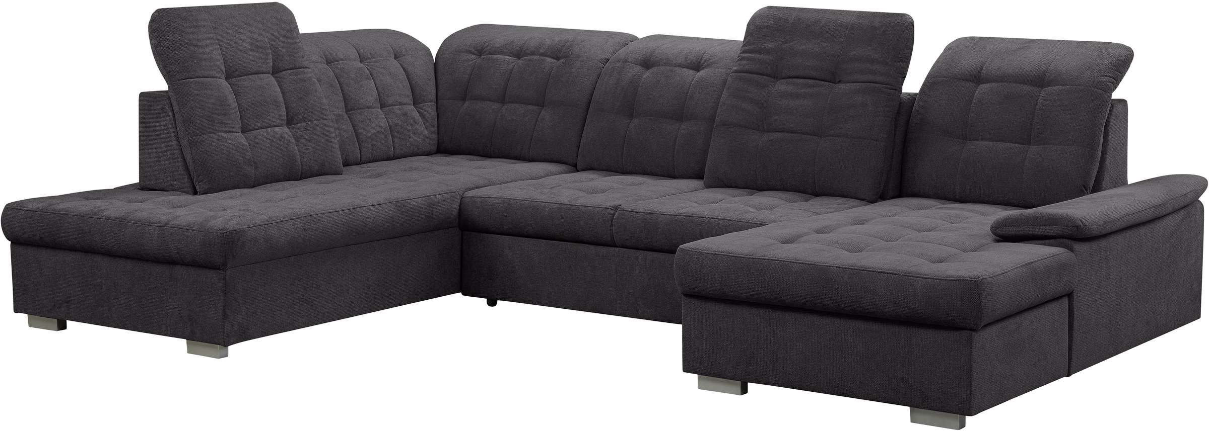 WERK2 Wohnlandschaft »Kordula-New U-Form«, Sofa in U-Form mit Schlaffunktion & Bettkasten, Schlafcouch