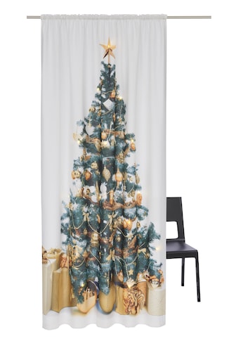 my home Vorhang »Xmas Tree W/LED«, (1 St.), Blickdicht, Tannenbaummotiv, weihnachtlich... kaufen
