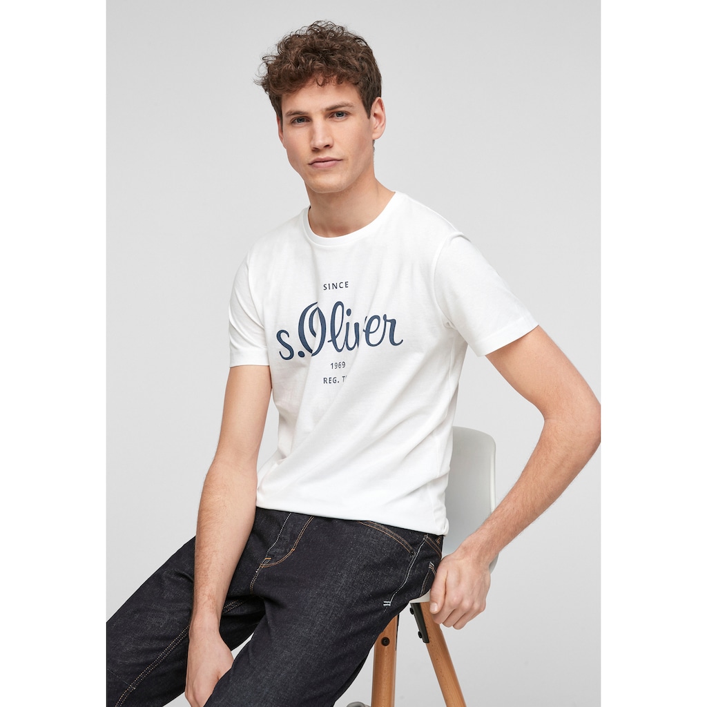 s.Oliver T-Shirt, mit markantem Logo-Print