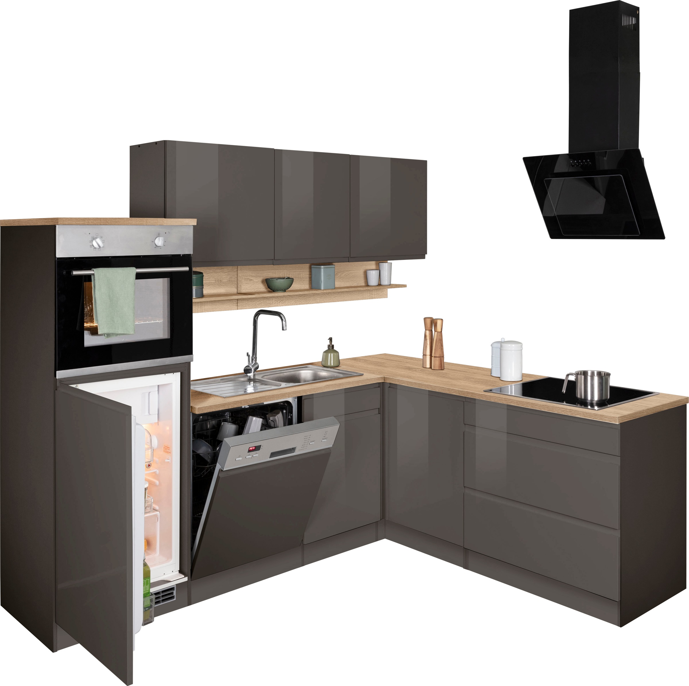 KOCHSTATION Winkelküche »KS-Virginia«, Stellbreite 230/190 cm, ohne E-Geräte