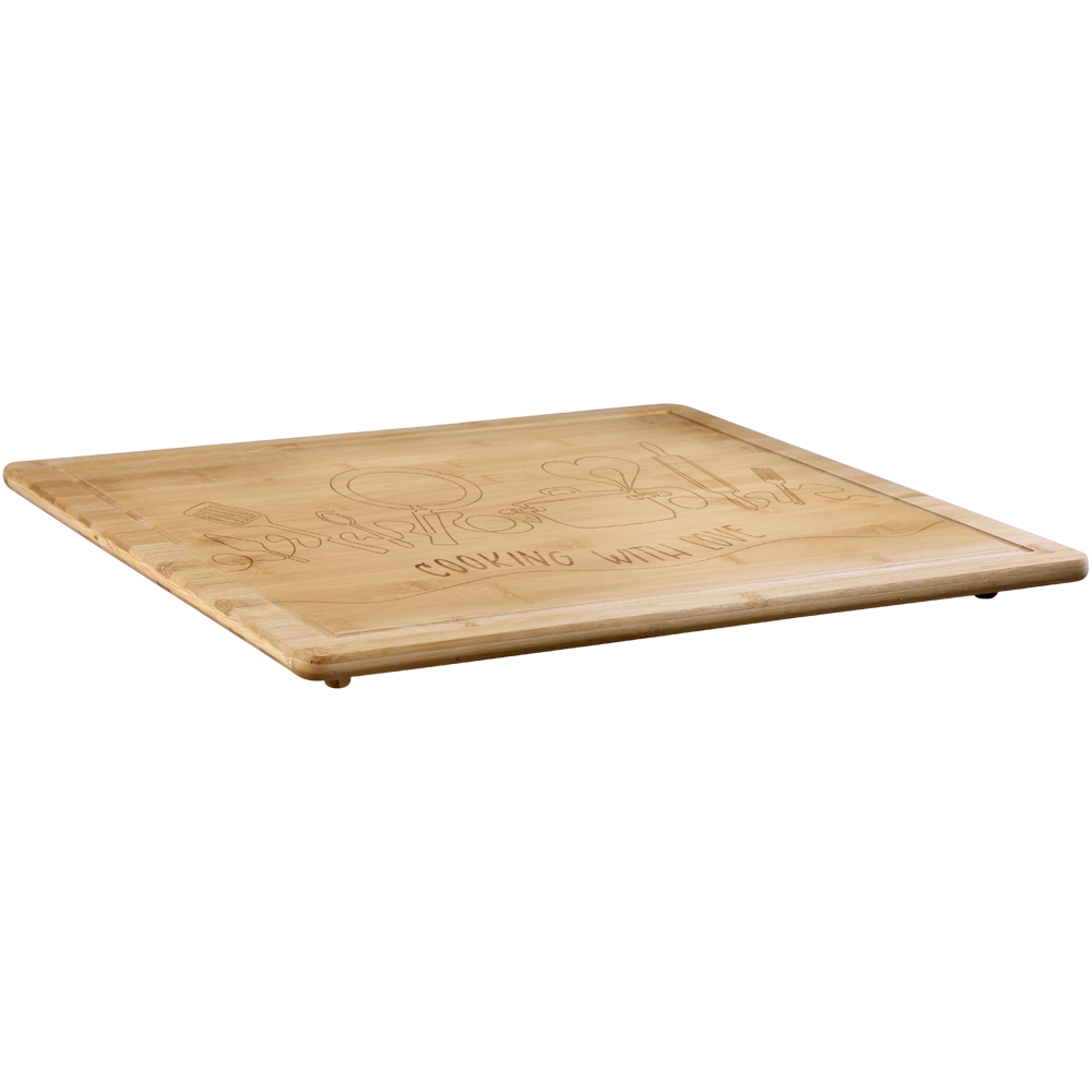 KESPER® Herdblende-/Abdeckplatte »Herdabdeckplatte, love, Bambus«, (1 tlg.), mit vier Bambusfüßen