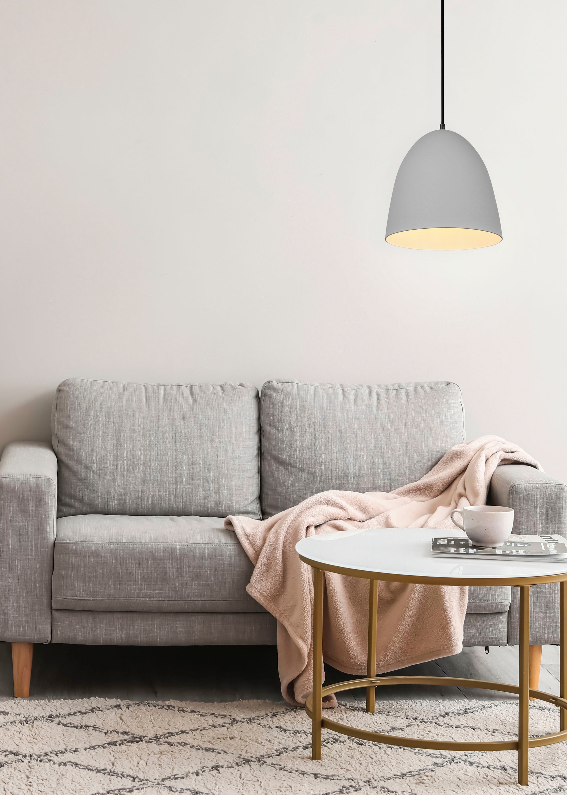 REALITY Leuchten Pendelleuchte »Tilda«, 1 flammig, Leuchtmittel E27 | ohne Leuchtmittel, elegante Hängelampe, max 150cm höhenverstellbar, exkl 1xE27 max 40W