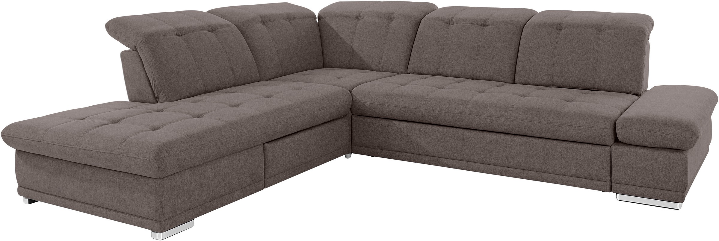 COTTA Ecksofa »Holiday L-Form mit Sitztiefen-, Armteil- und Kopfteilverstellung«, wahlweise mit Bettfunktion & Bettkasten