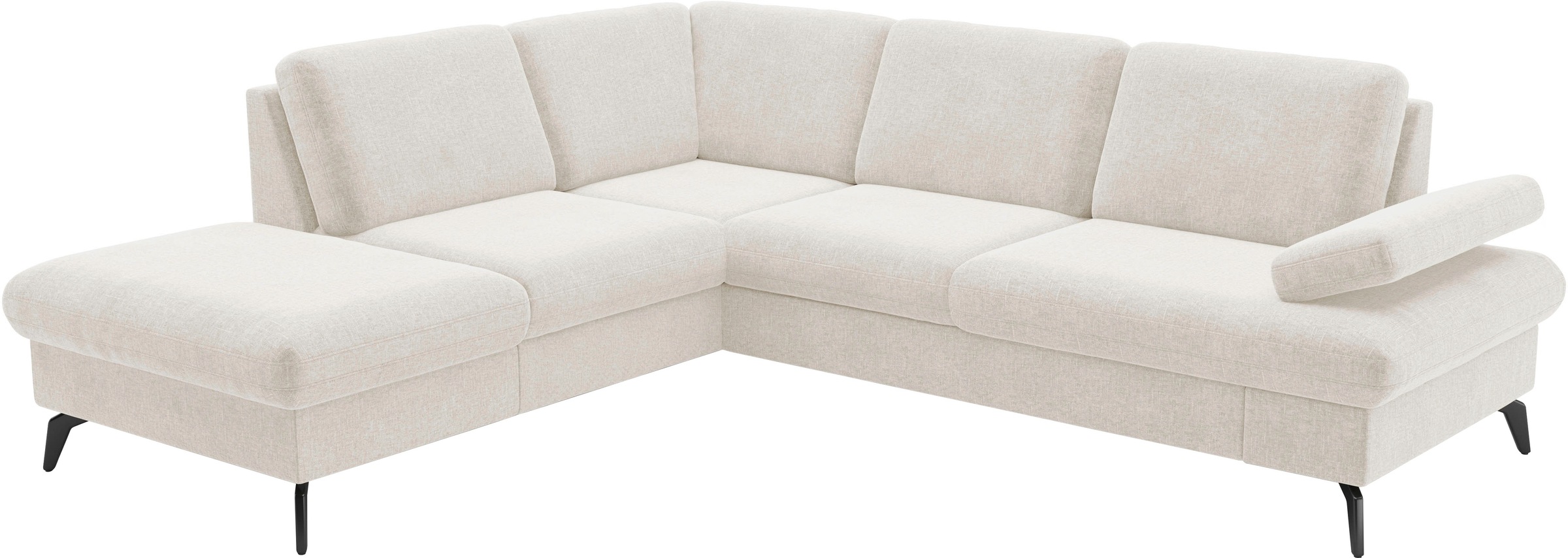 sit&more Ecksofa »Morris Jubi L-Form«, inkl. Armteilfunktion und 1 Zierkissen, wahlweise mit Bettfunktion