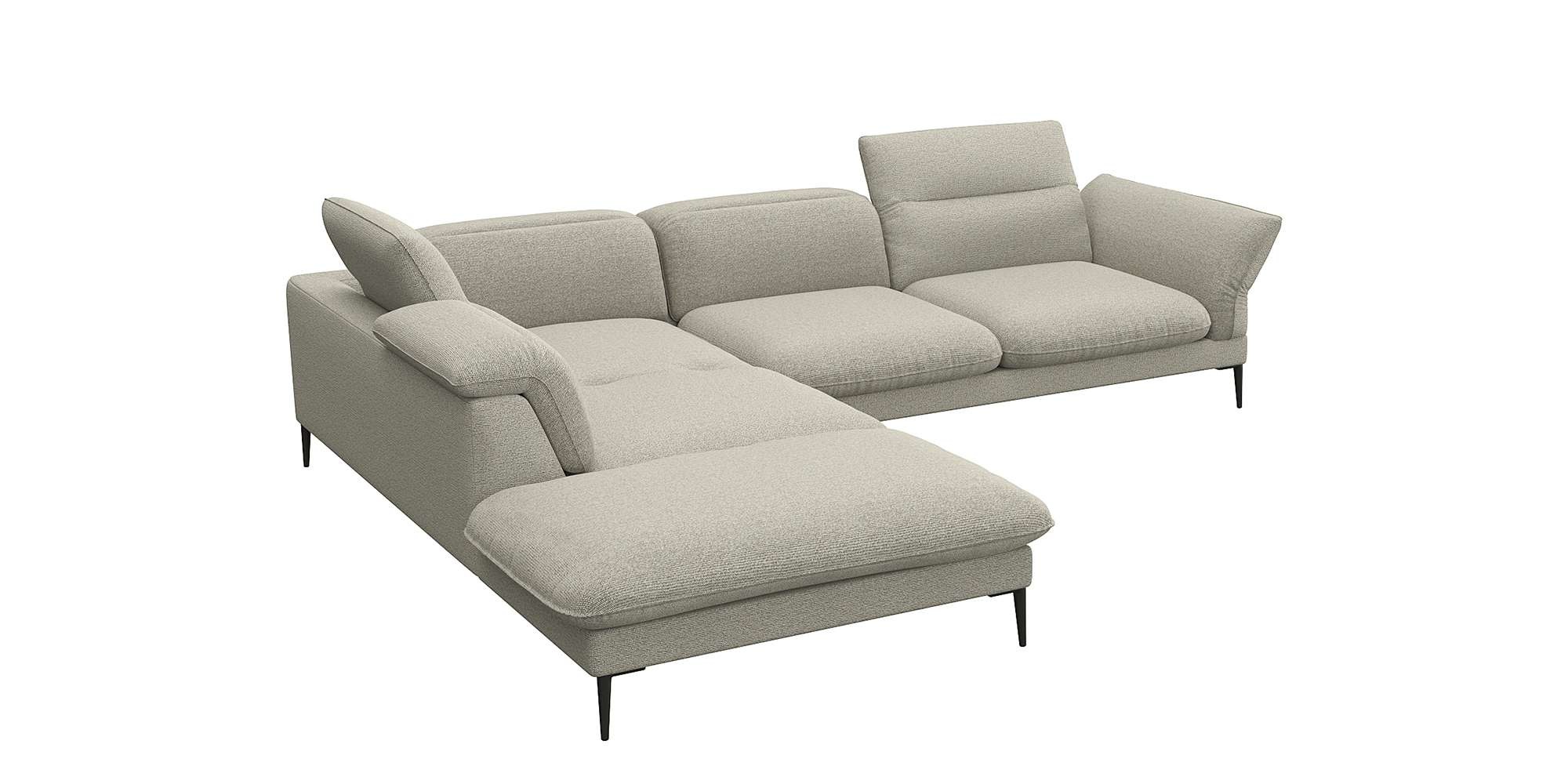 FLEXLUX Ecksofa »Salino, Funktionssofa mit Ottomane, Relaxsofa, Ecksofa«, S günstig online kaufen