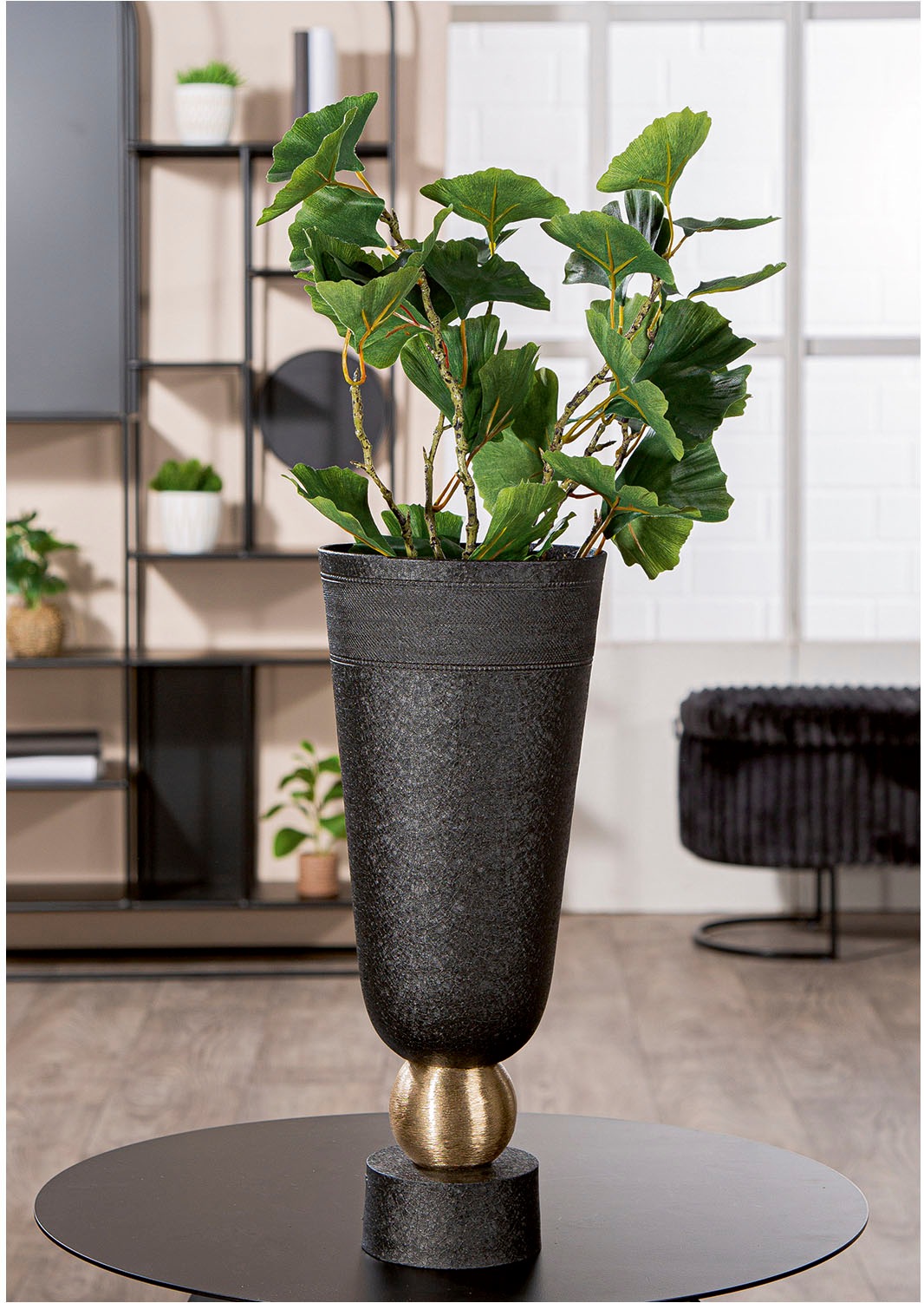 Casablanca by Gilde Tischvase »Vase konisch Nama schwarz«, (1 St.) günstig online kaufen