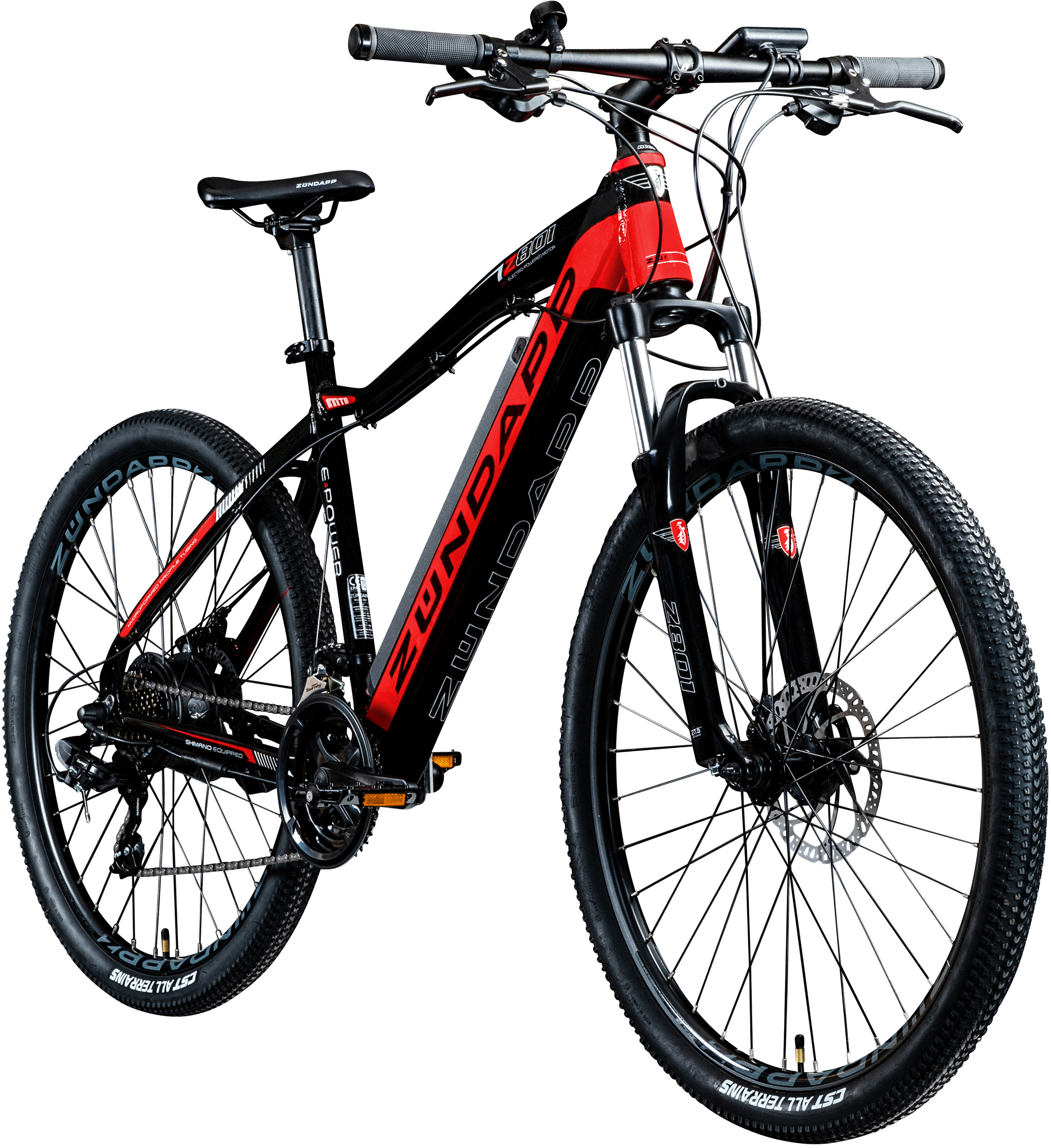 E-Bike »Z801«, 21 Gang, Shimano, Tourney RD-TY300, Heckmotor 250 W