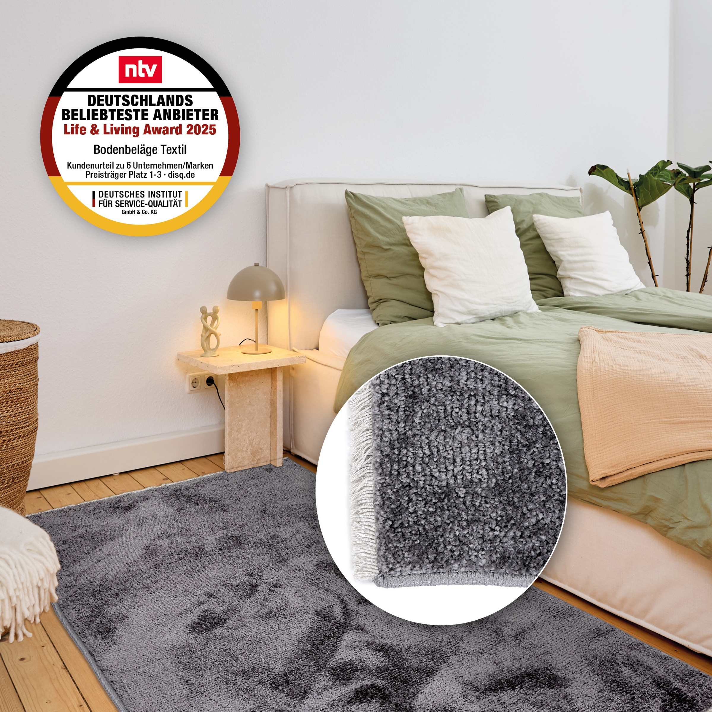 ASTRA Teppich »Stevie 250«, rechteckig, 9 mm Höhe, weicher Kurzflor, gewebt, Wohnzimmer, Schlafzimmer