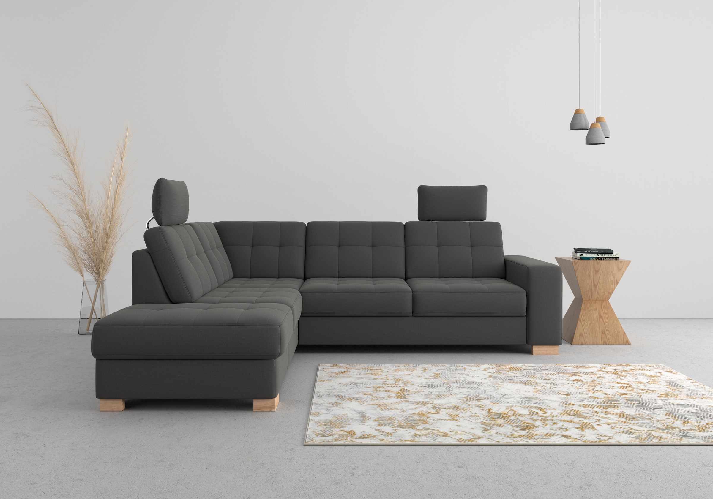 sit&more Ecksofa "Quincy L-Form", wahlweise mit Bettfunktion und Bettkasten günstig online kaufen