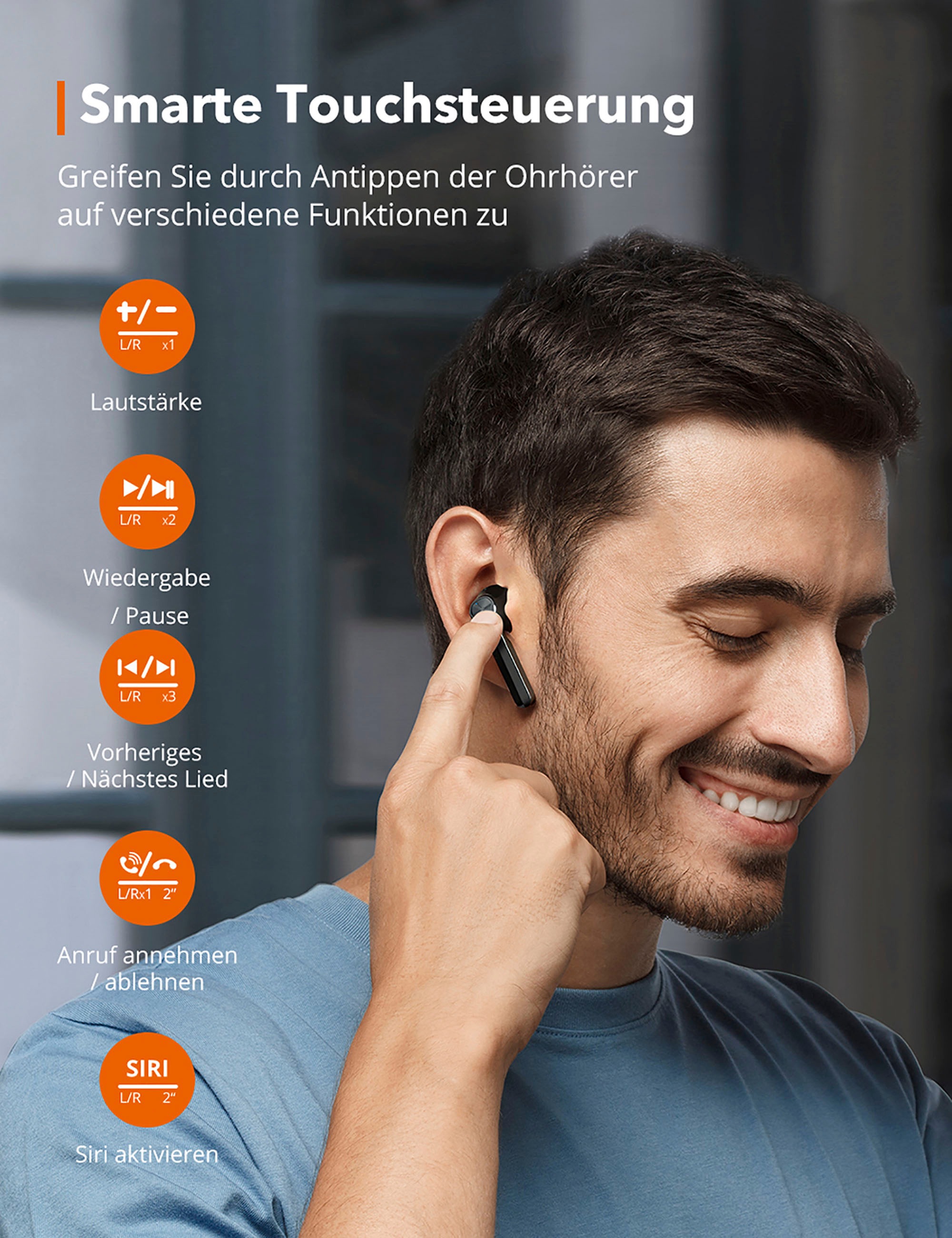 TaoTronics Kopfhörer »TT-BH092«, Bluetooth, Freisprechfunktion-integrierte auf Musik-Sprachsteuerung für Anrufe Steuerung bestellen und Raten