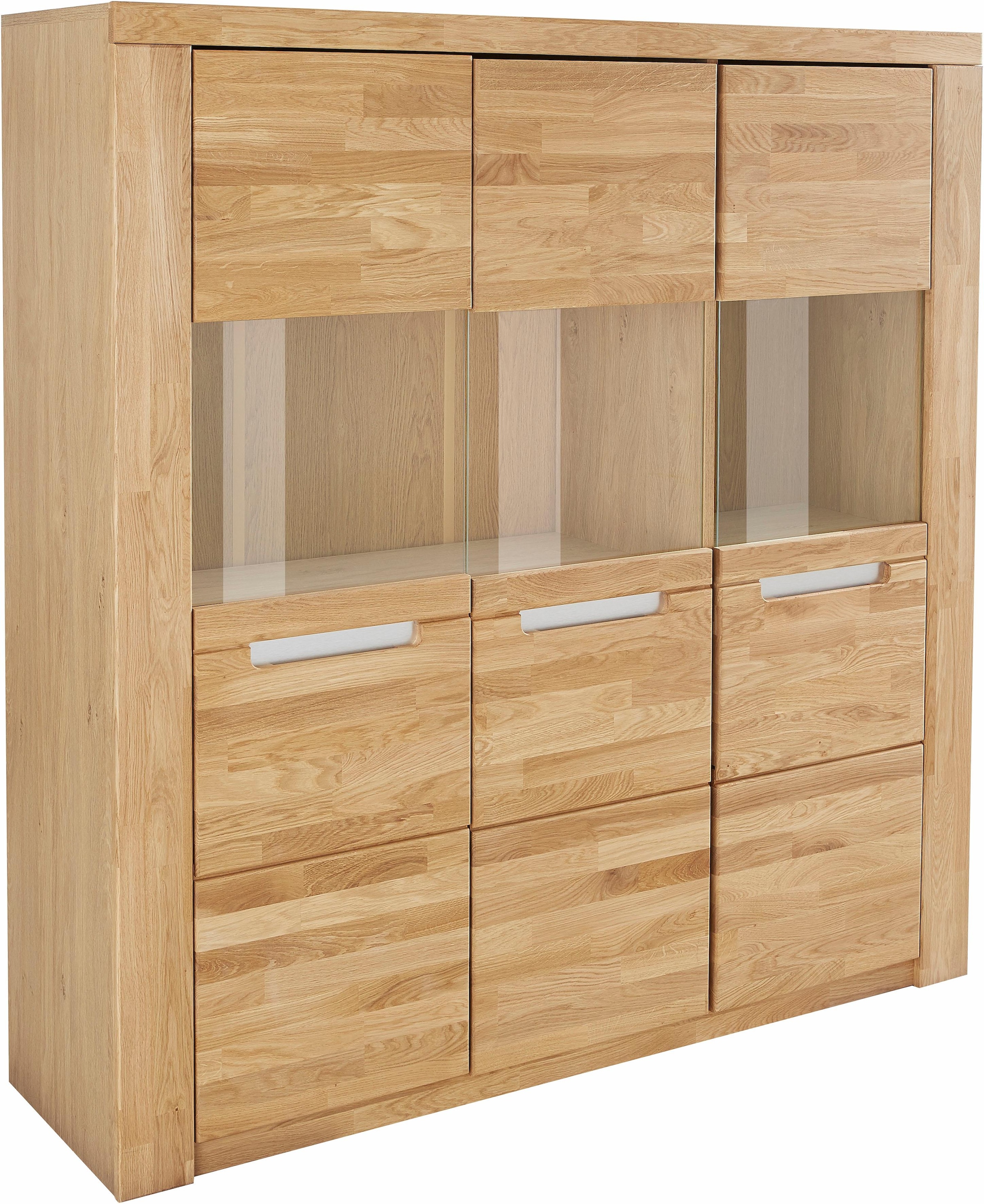 Home affaire Highboard »Kolding«, Breite 140 cm mit 3 Glastüren