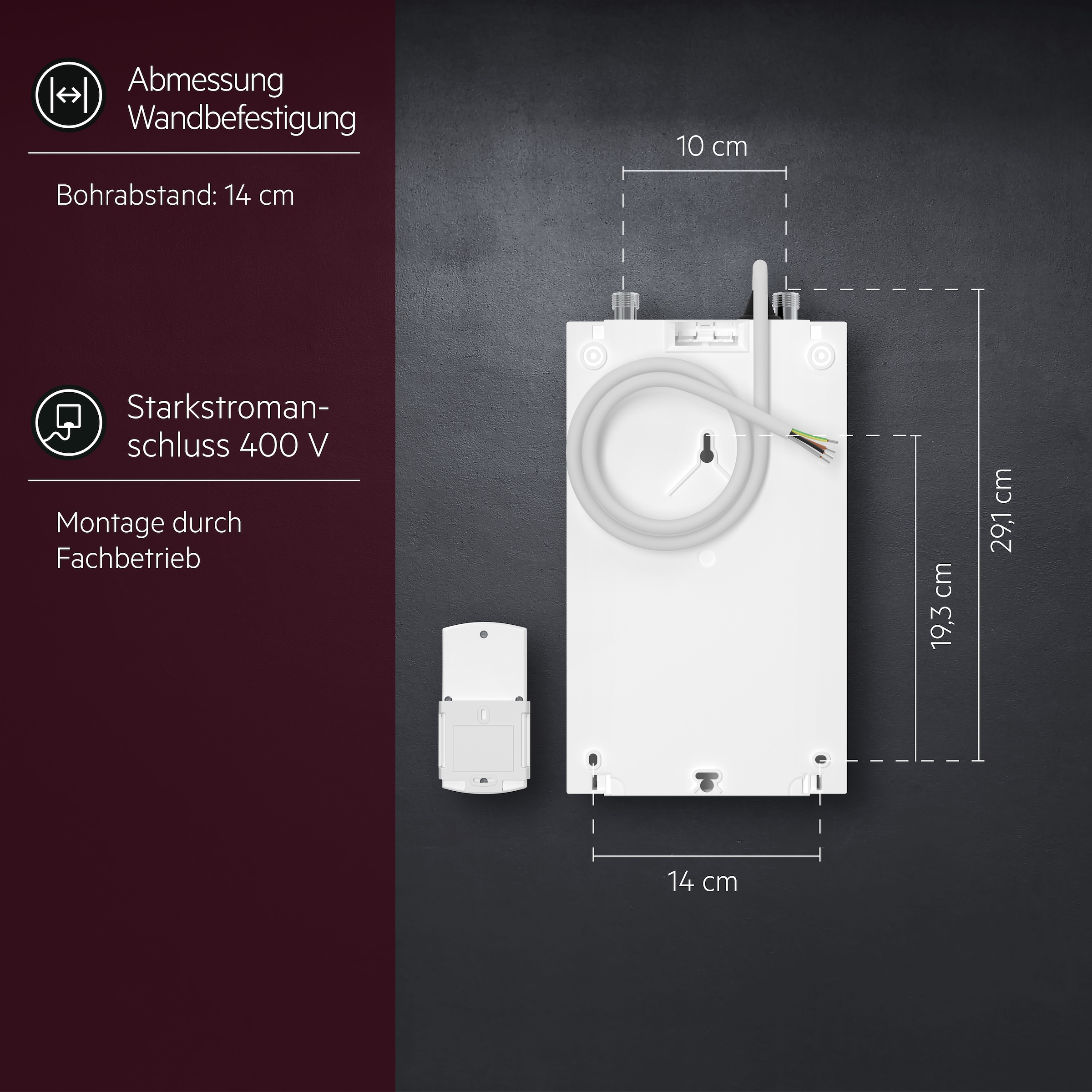 AEG Haustechnik Kompakt-Durchlauferhitzer »DDLE Kompakt FB«, 11/13 kW umschaltbar, Fernbedienung, Untertischmontage, für die Küche