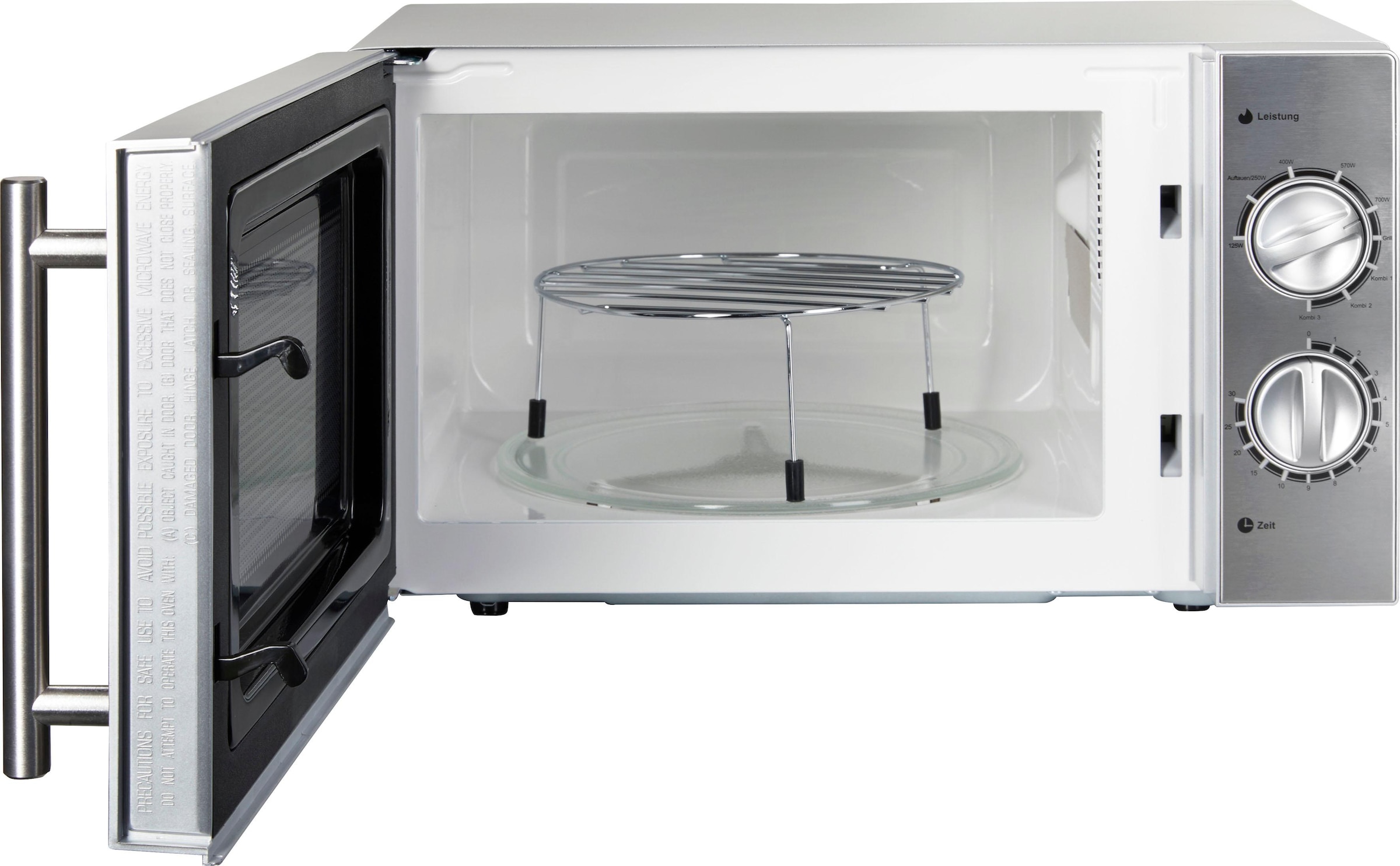 Hanseatic Mikrowelle »65509859«, Grill, 700 W, 5 Leistungsstufen und Auftaufunktion