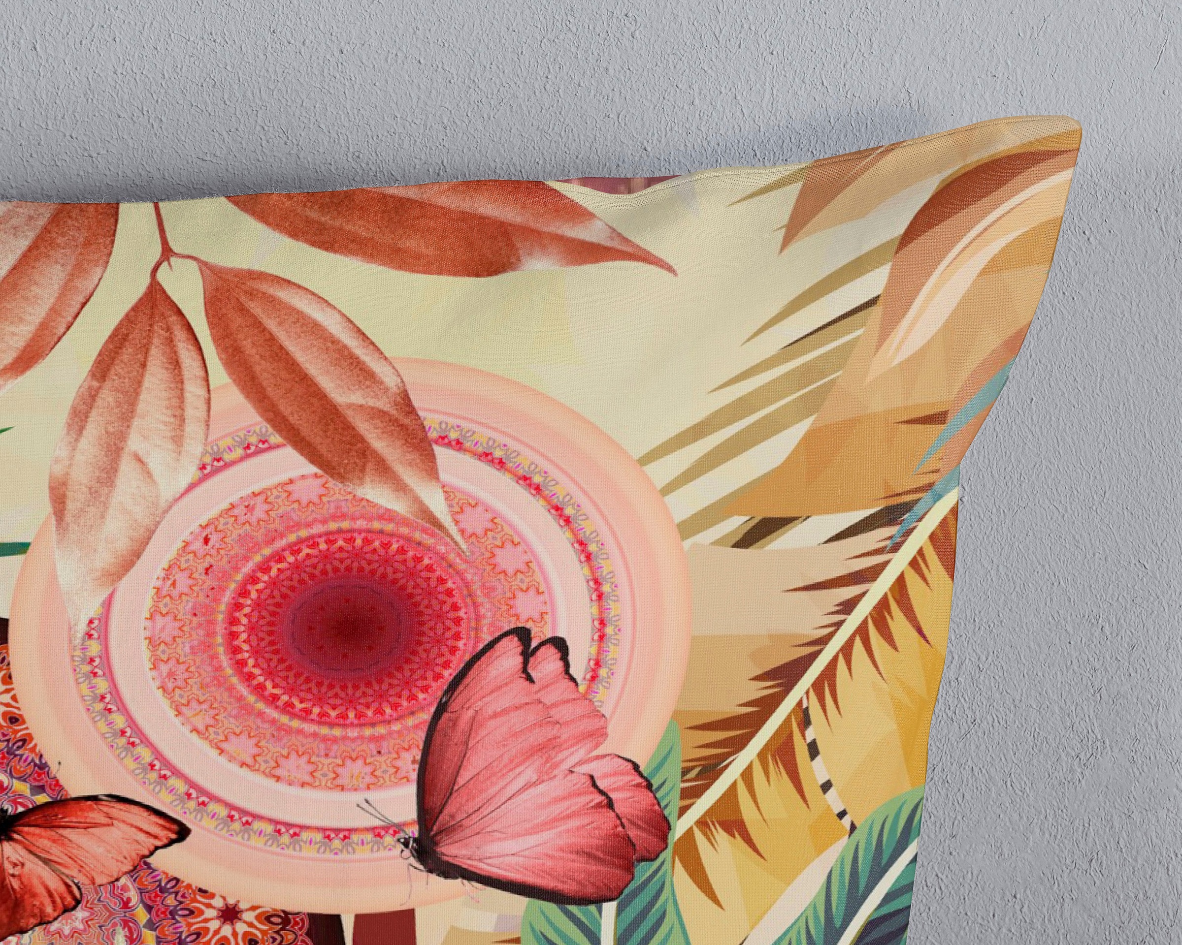 hip Wendebettwäsche »Jimena«, Mako-Satin, 155x220, Reißverschluss, Wende, Schmetterlinge, Bunt
