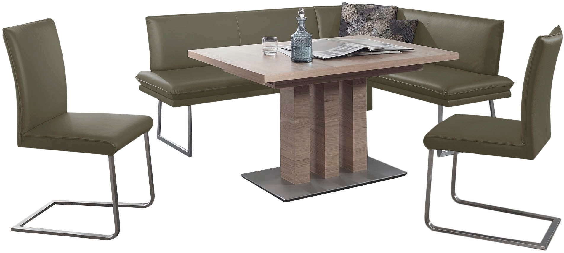 K+W Komfort & Wohnen Essgruppe »Santos III« 4 Stk. tlg. gepolsterte Eckbank günstig online kaufen