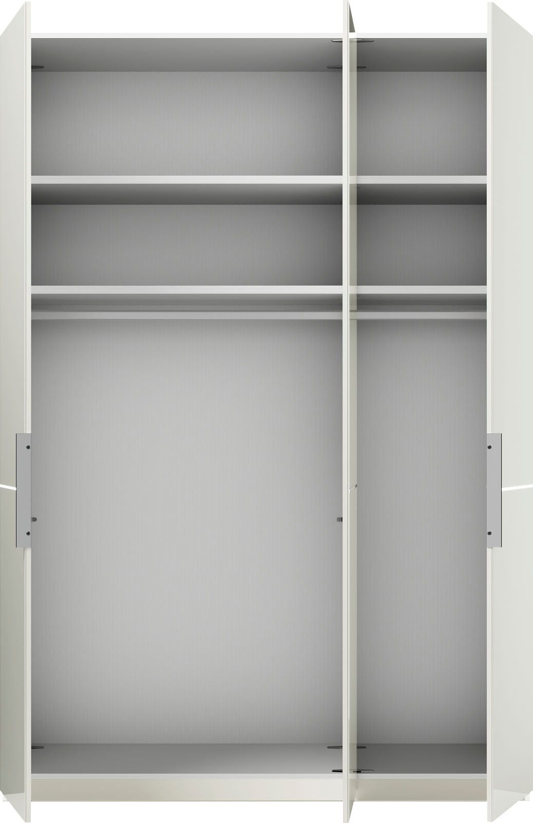 Musterring Kleiderschrank »Imola W« Einlegeböden und Kleiderstangen,mit Glastüren und Aufleistung in Chrom