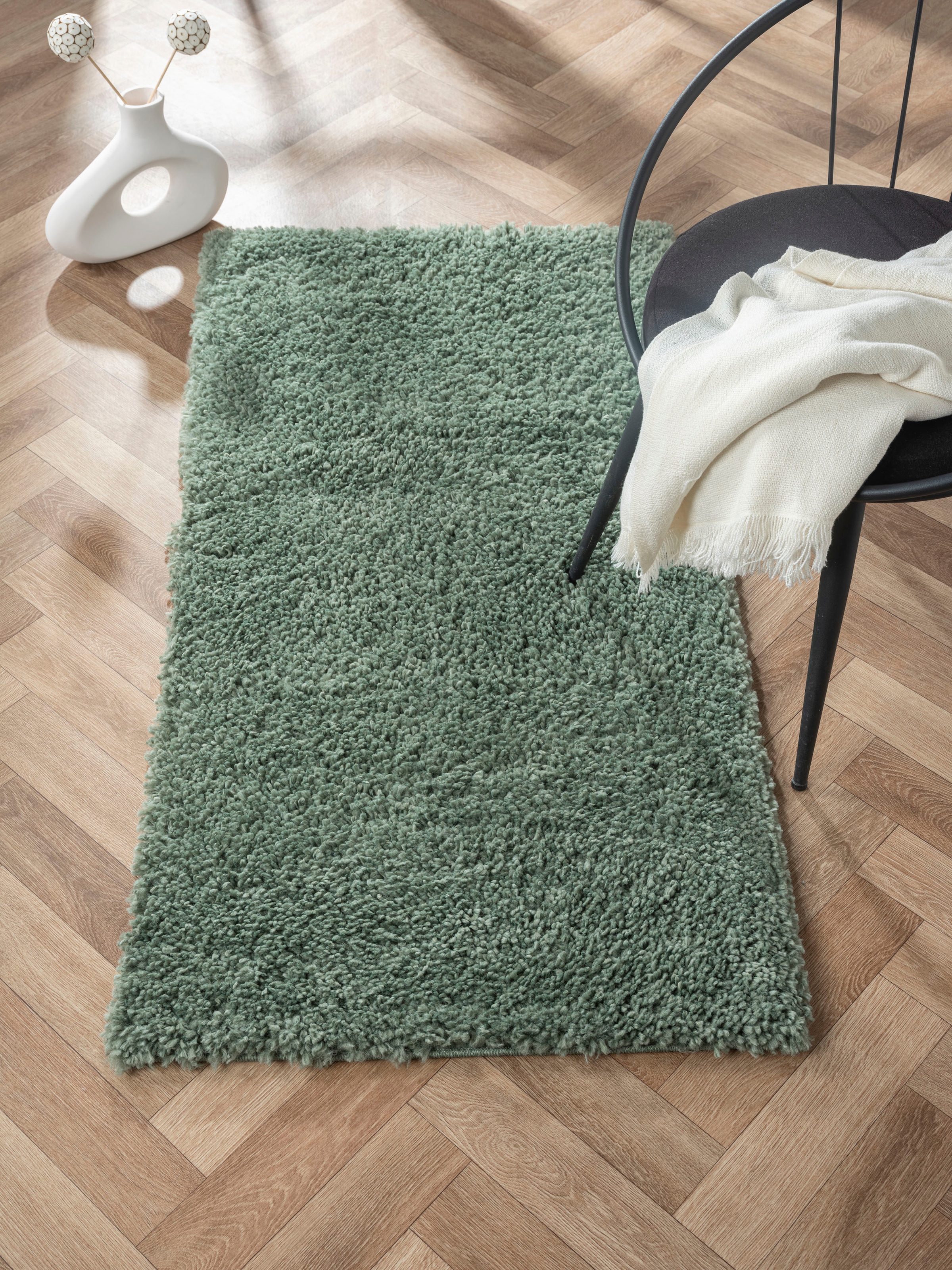 6. Bild von Myflair Möbel & Accessoires Hochflor-Teppich »My Shaggy«, rechteckig, Shaggy, Uni-Farben, leicht glänzend, Microfaser, extra flauschig