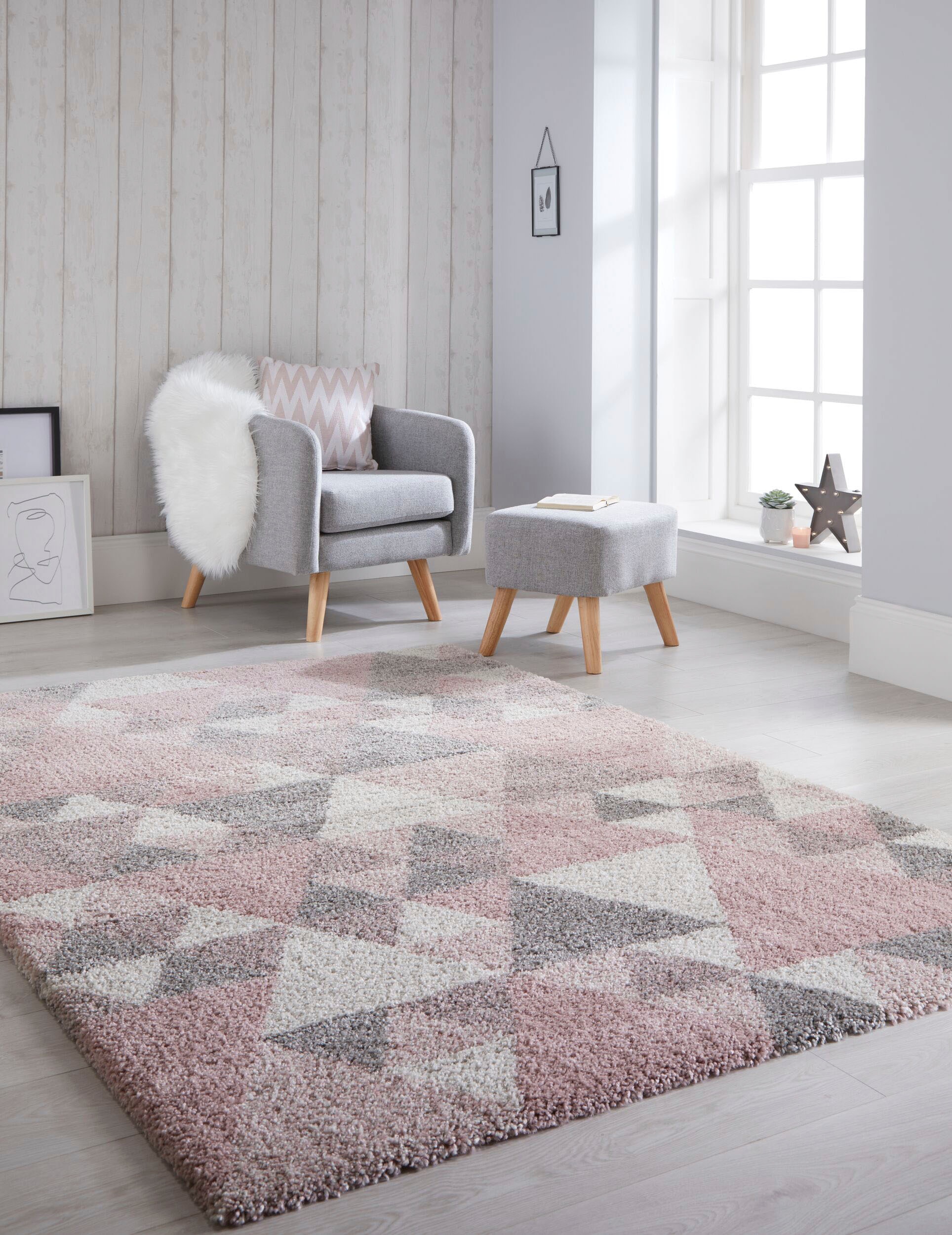 FLAIR RUGS Hochflor-Teppich »Nuru«, rechteckig, 30 mm Höhe, Shaggy Berber O günstig online kaufen