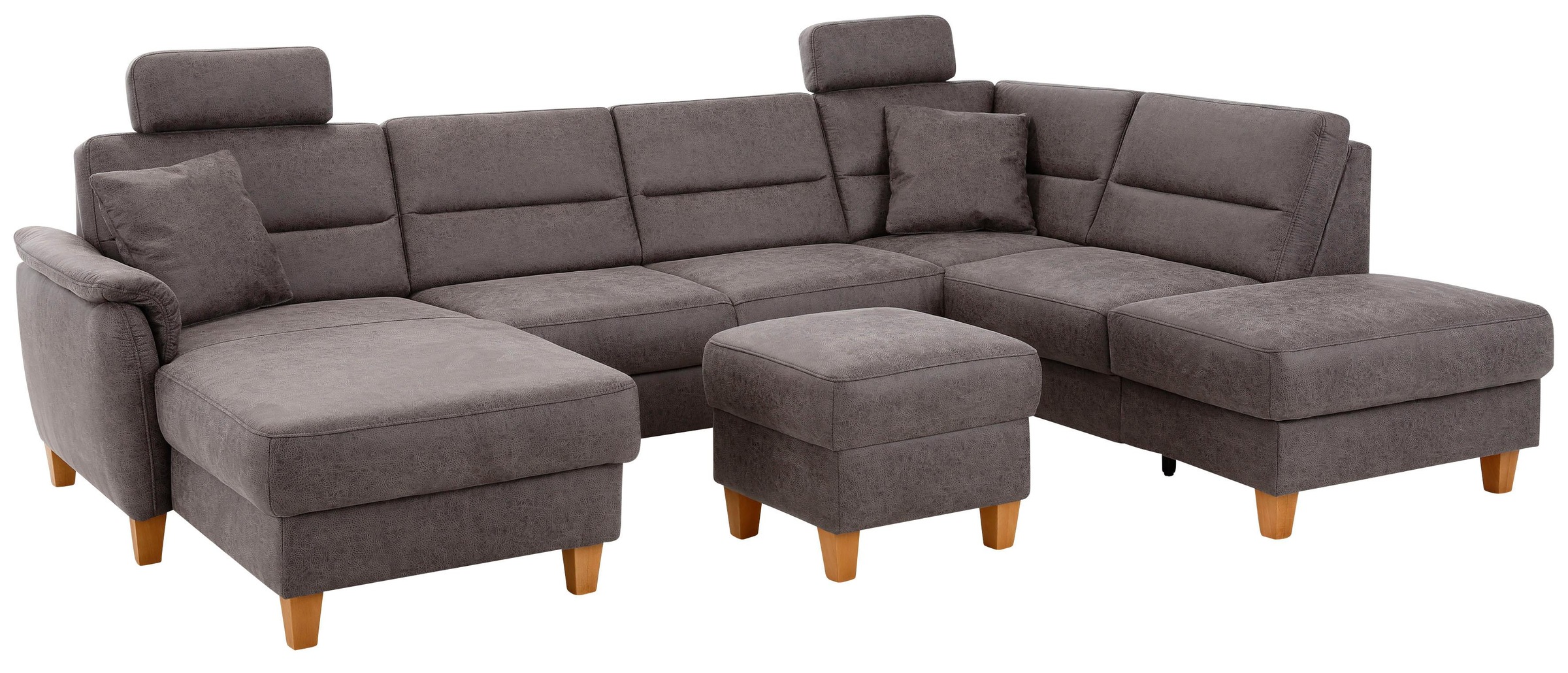 Home affaire Wohnlandschaft »Palmera U-Form, B: 308 cm« optional Bettfunkti günstig online kaufen