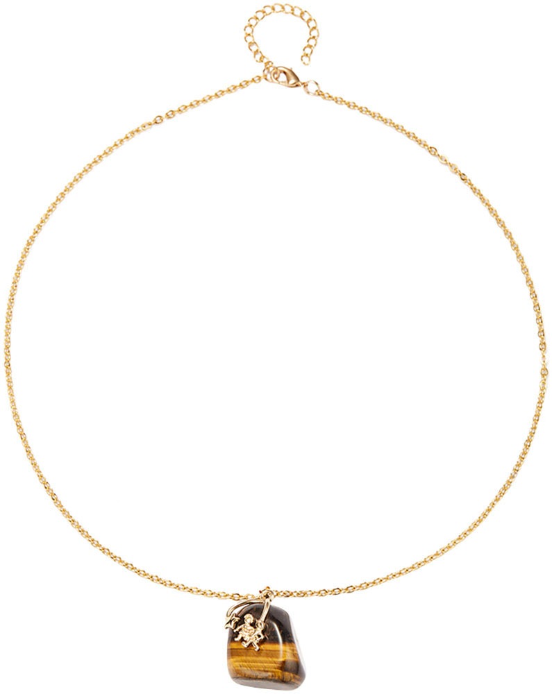 Firetti Kette mit Anhänger »Schmuck Geschenk Halsschmuck Anker/Halskette Sternzeichen Geburtsstein«, Made in Germany - mit Edelstein